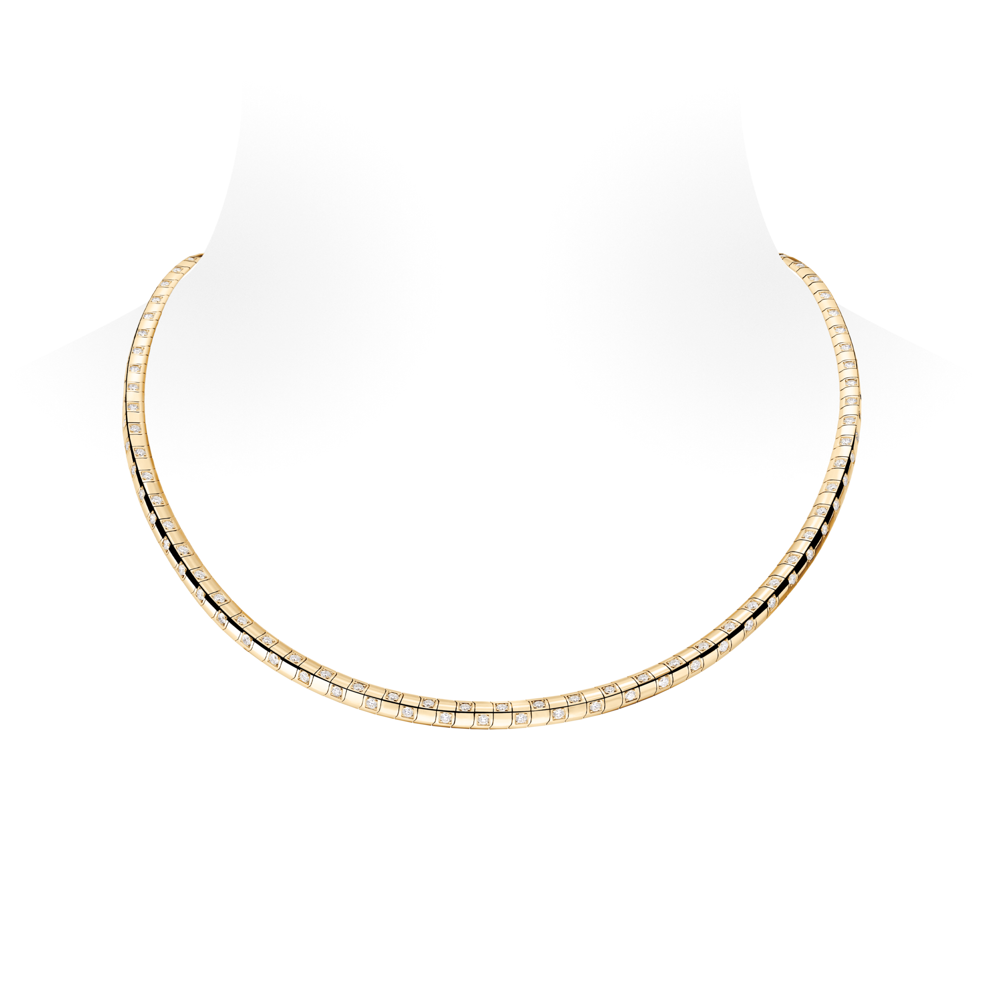 Le Damier de Louis Vuitton Medium Necklace, Yellow Gold and Diamonds - Long  in Perhiasan