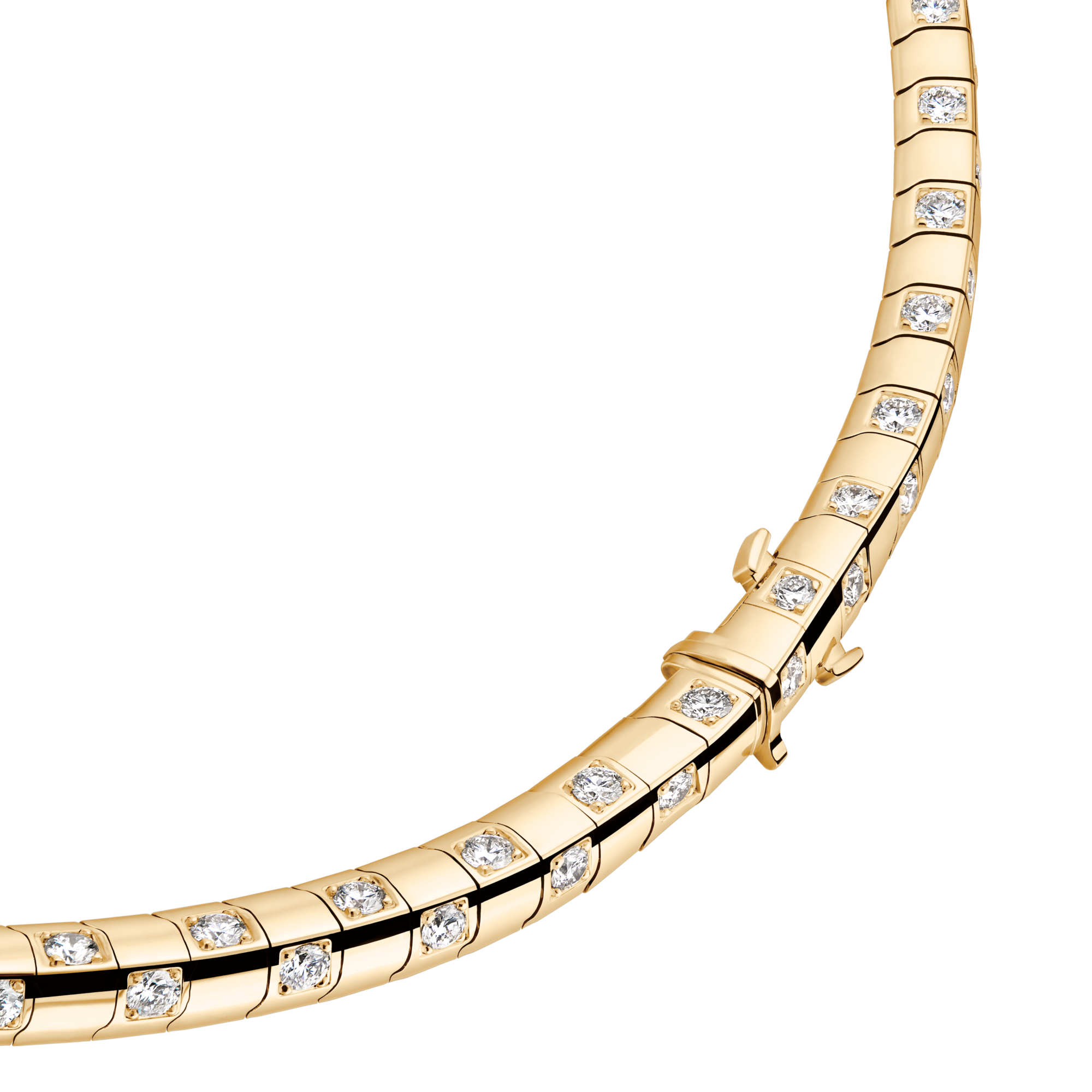 Le Damier de Louis Vuitton Medium Necklace, Yellow Gold and Diamonds - Short  in Perhiasan
