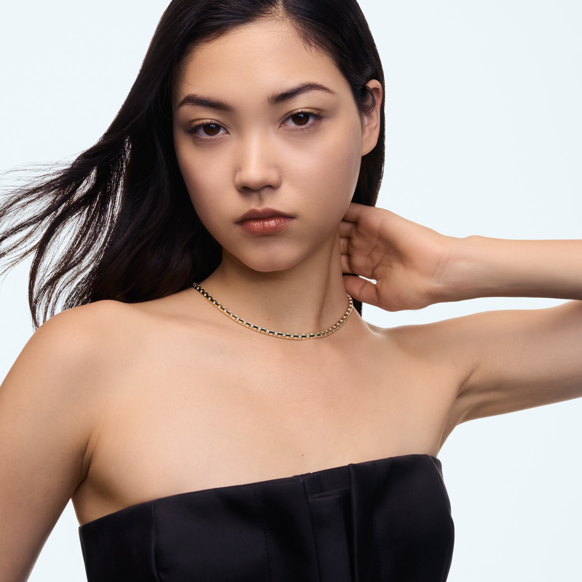 Le Damier de Louis Vuitton Medium Necklace, Yellow Gold and Diamonds - Short  in Perhiasan