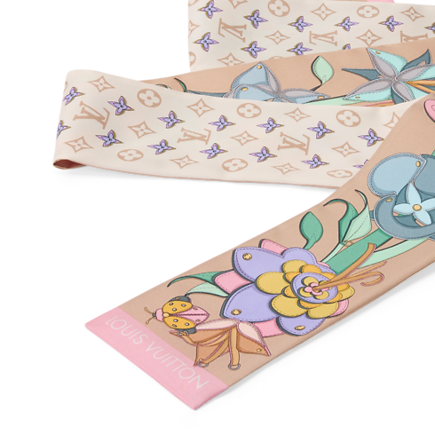 Leather Flowers Bandeau S00 in Wanita's Aksesori Silk Squares and Bandeaus collections by Louis Vuitton (Perbesar produk)