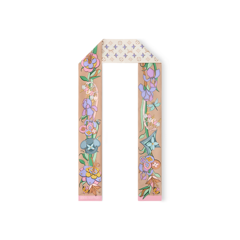 Leather Flowers Bandeau S00 in Wanita's Aksesori Silk Squares and Bandeaus collections by Louis Vuitton (Perbesar produk)