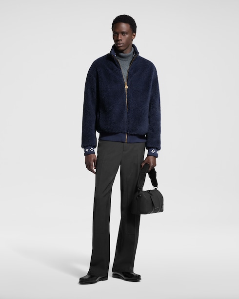 Leather Patch Fleece Blouson in Pria's Pakaian Semua Koleksi collections by Louis Vuitton