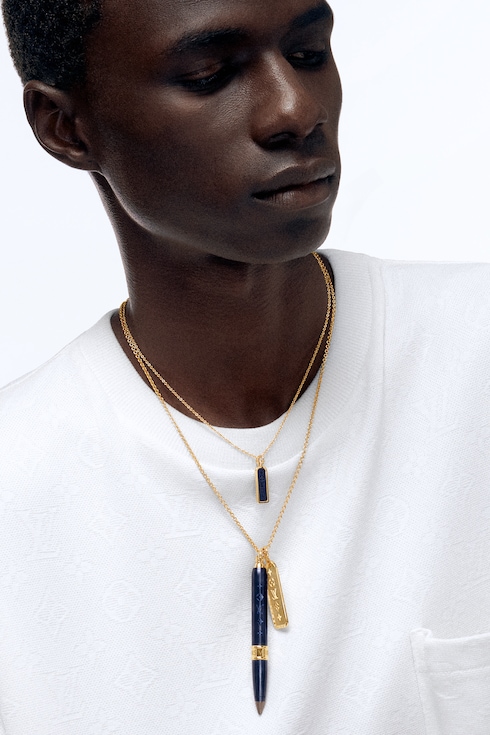 Les Gastons Vuitton Designer Pendant, Yellow Gold and Blue Titanium in Les Extraordinaires's Jewelry Necklaces and Pendants collections by Louis Vuitton