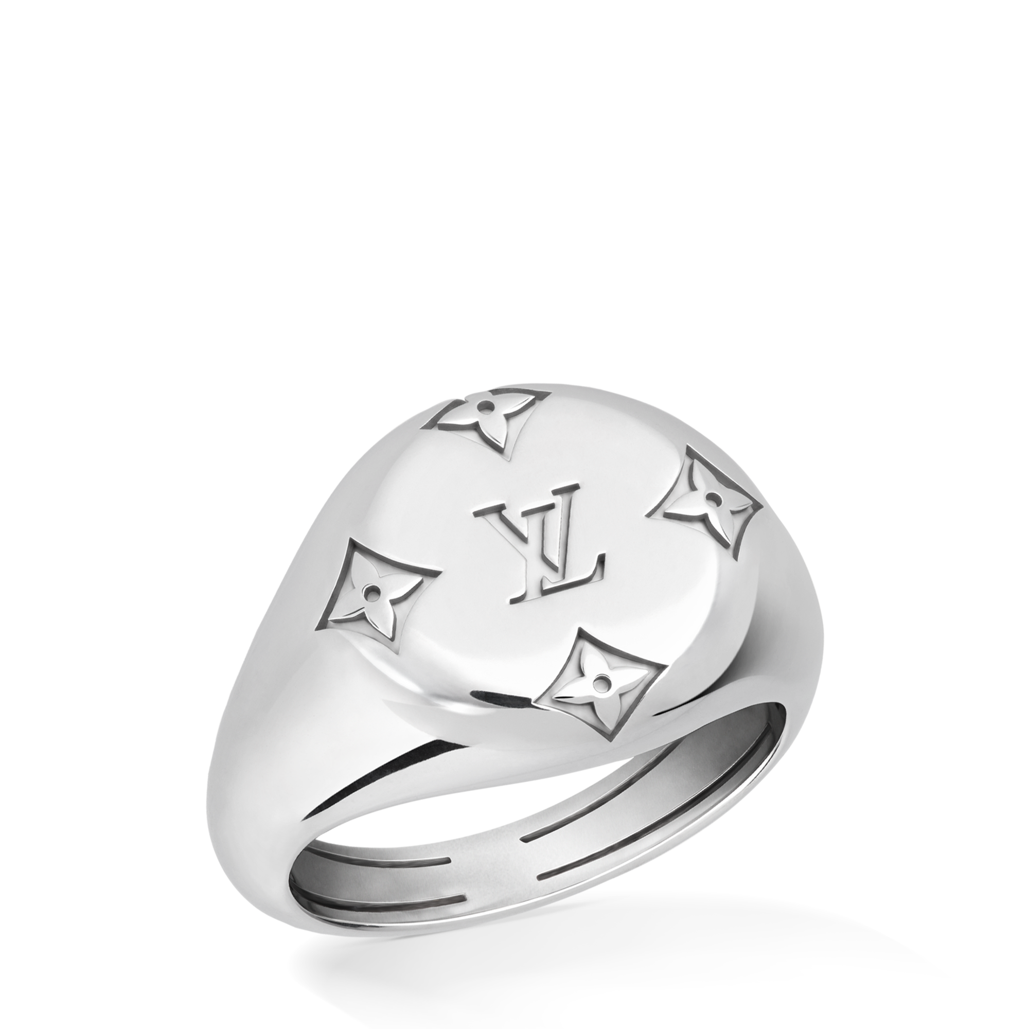 Les Gastons Vuitton Signet Ring, White Gold  in Perhiasan