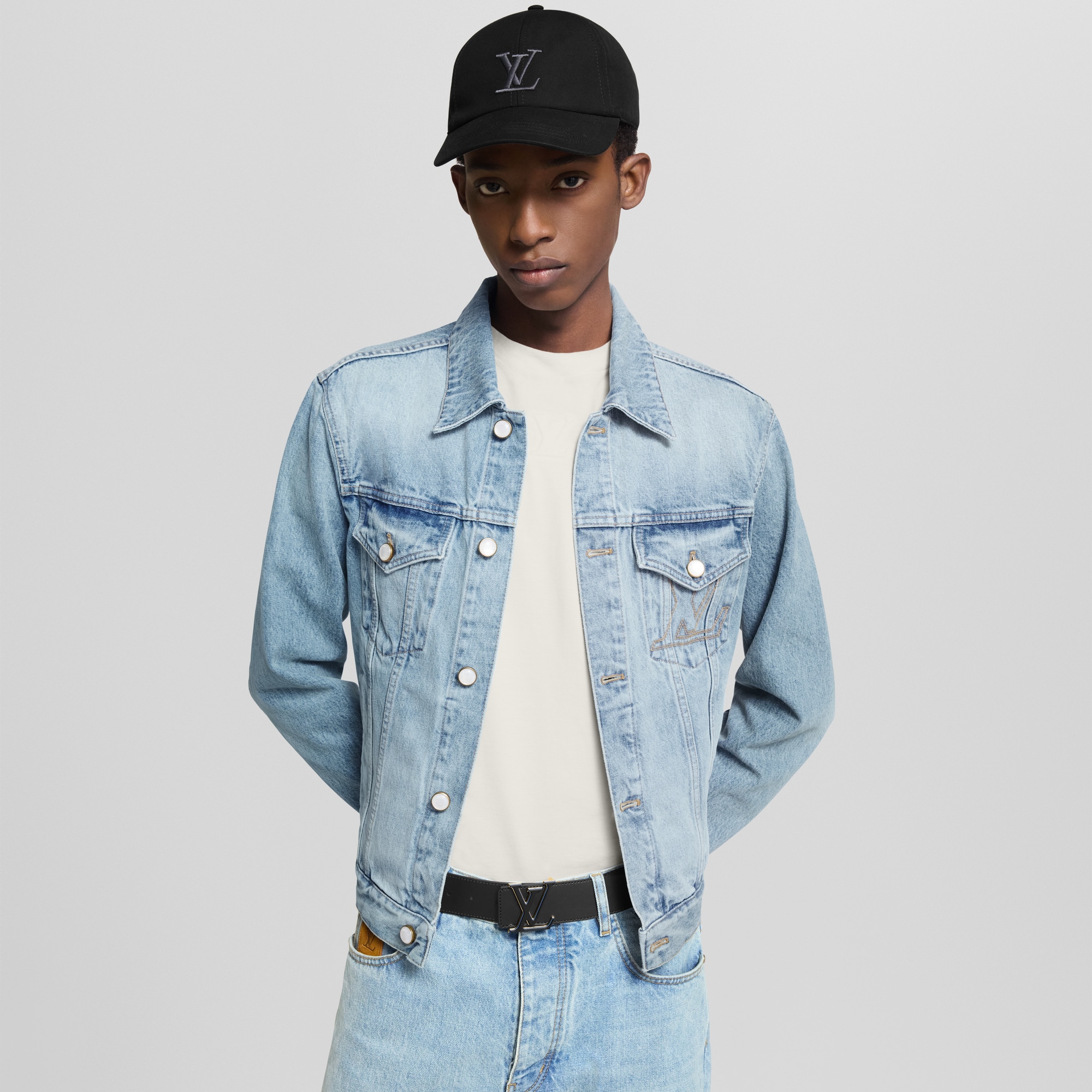 LV 3 Steps 40mm Reversible Belt  in Pria