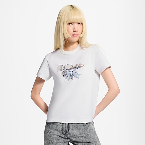 LV Bijoux Print T-Shirt in Wanita's Pakaian Kaus dan sweatshirt collections by Louis Vuitton (Perbesar produk)