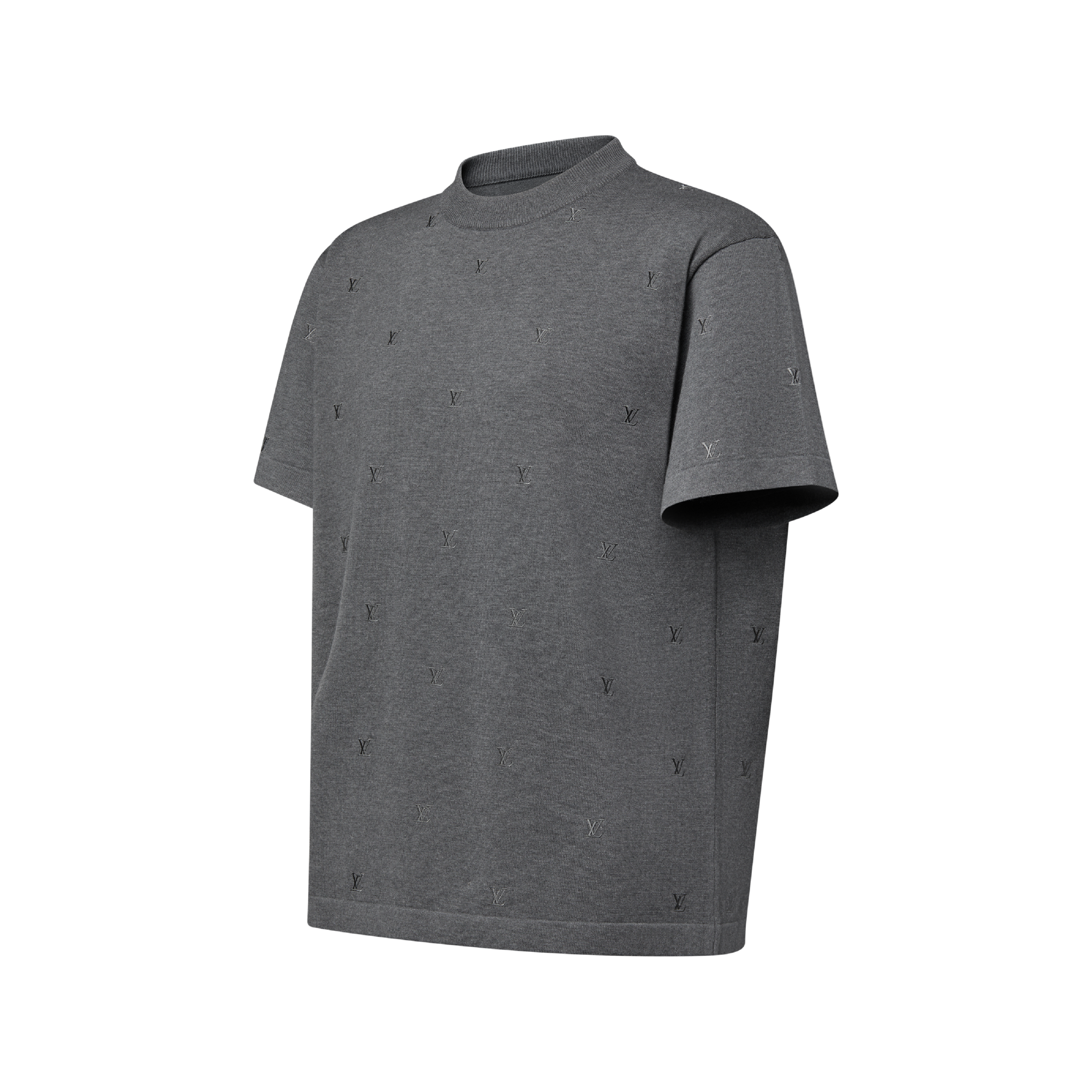 LV Blason Embroidered Short-Sleeved Crewneck  in Pria