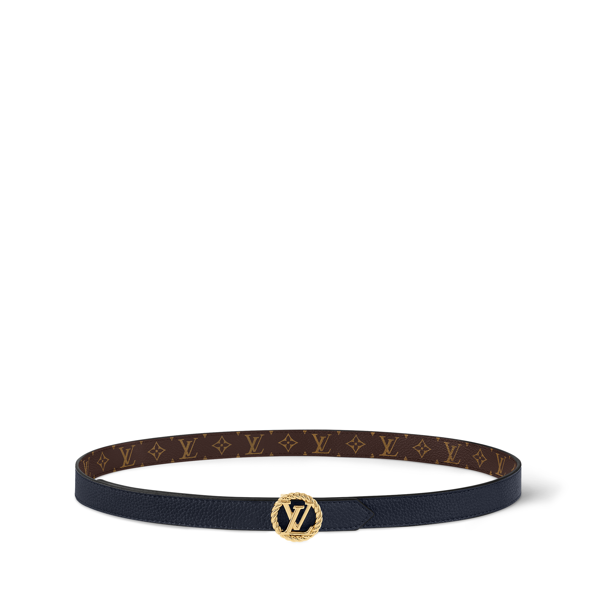 LV Circle Nautical 20mm Reversible Belt Monogram in Wanita
