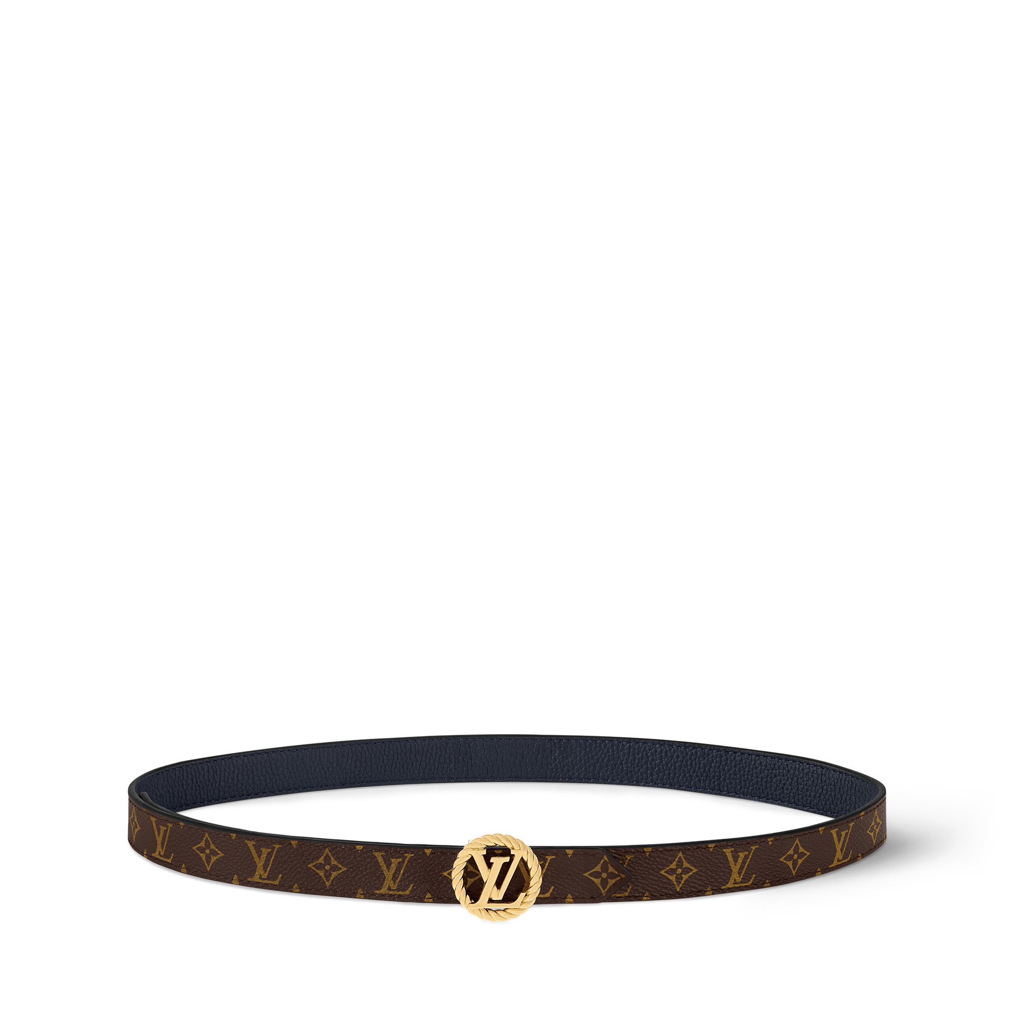LV Circle Nautical 20mm Reversible Belt Monogram in Wanita