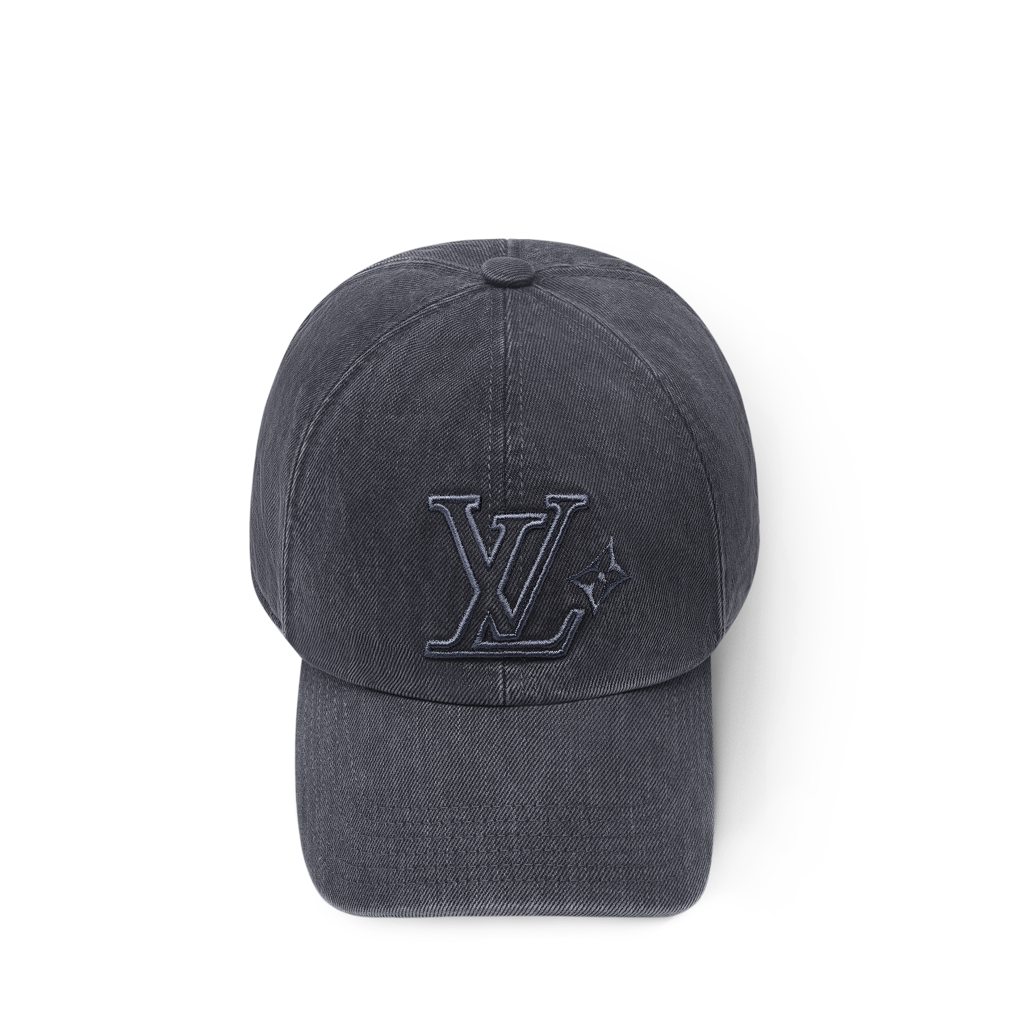 LV Denim Washed Cap S00 in Pria