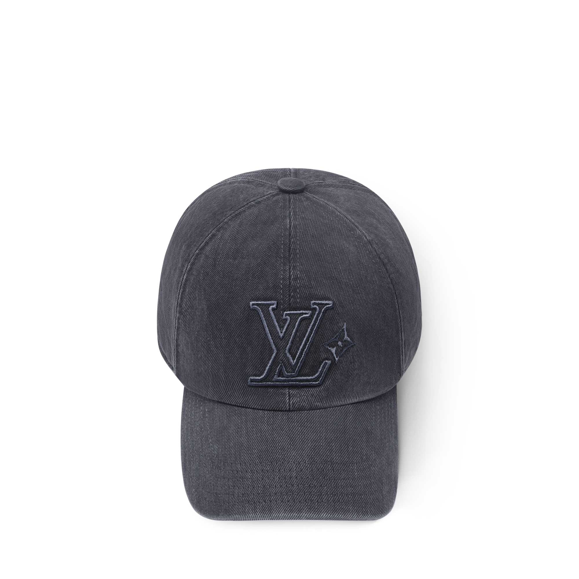 LV Denim Washed Cap S00 in Pria