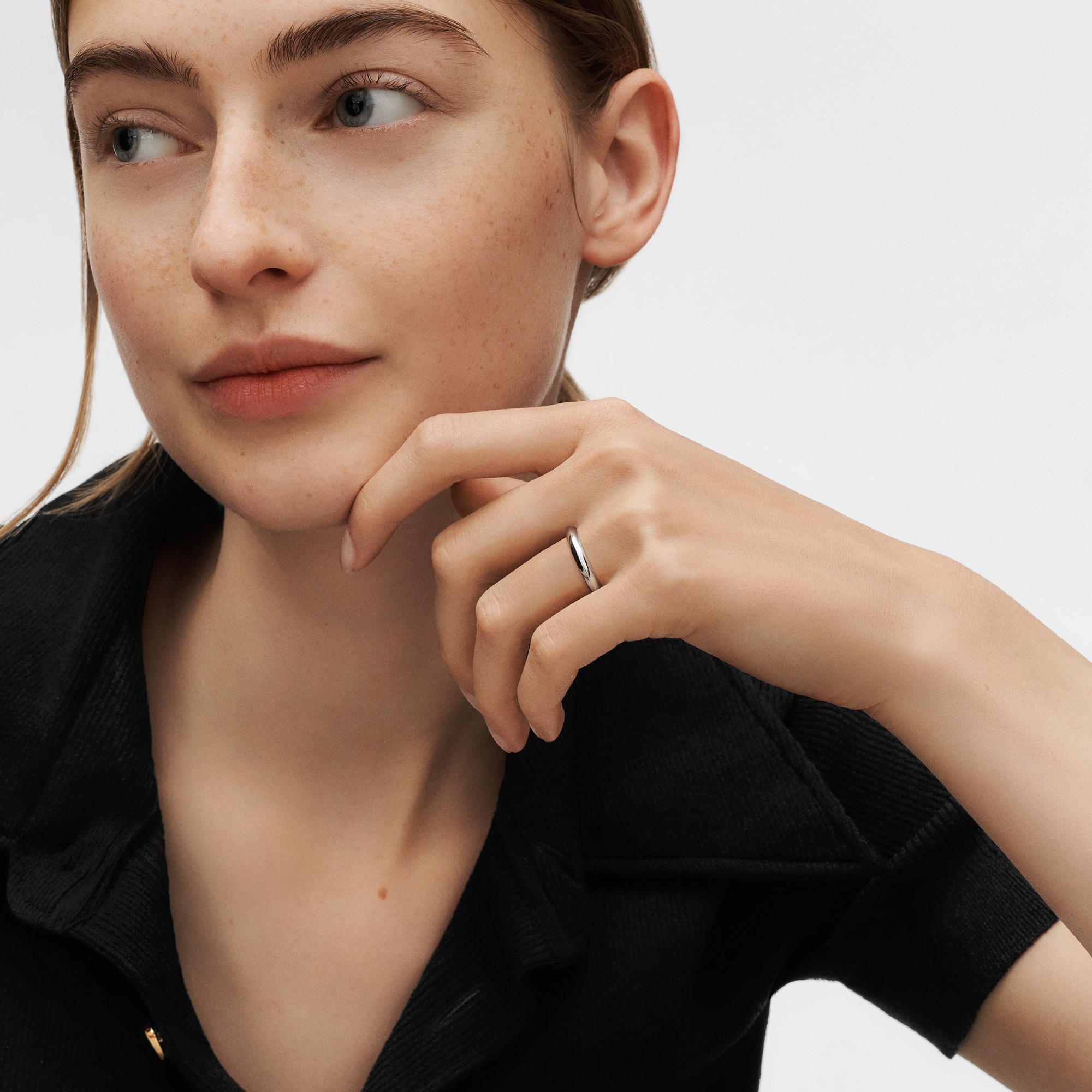 LV Diamonds 3mm Wedding Band, Platinum  in Perhiasan