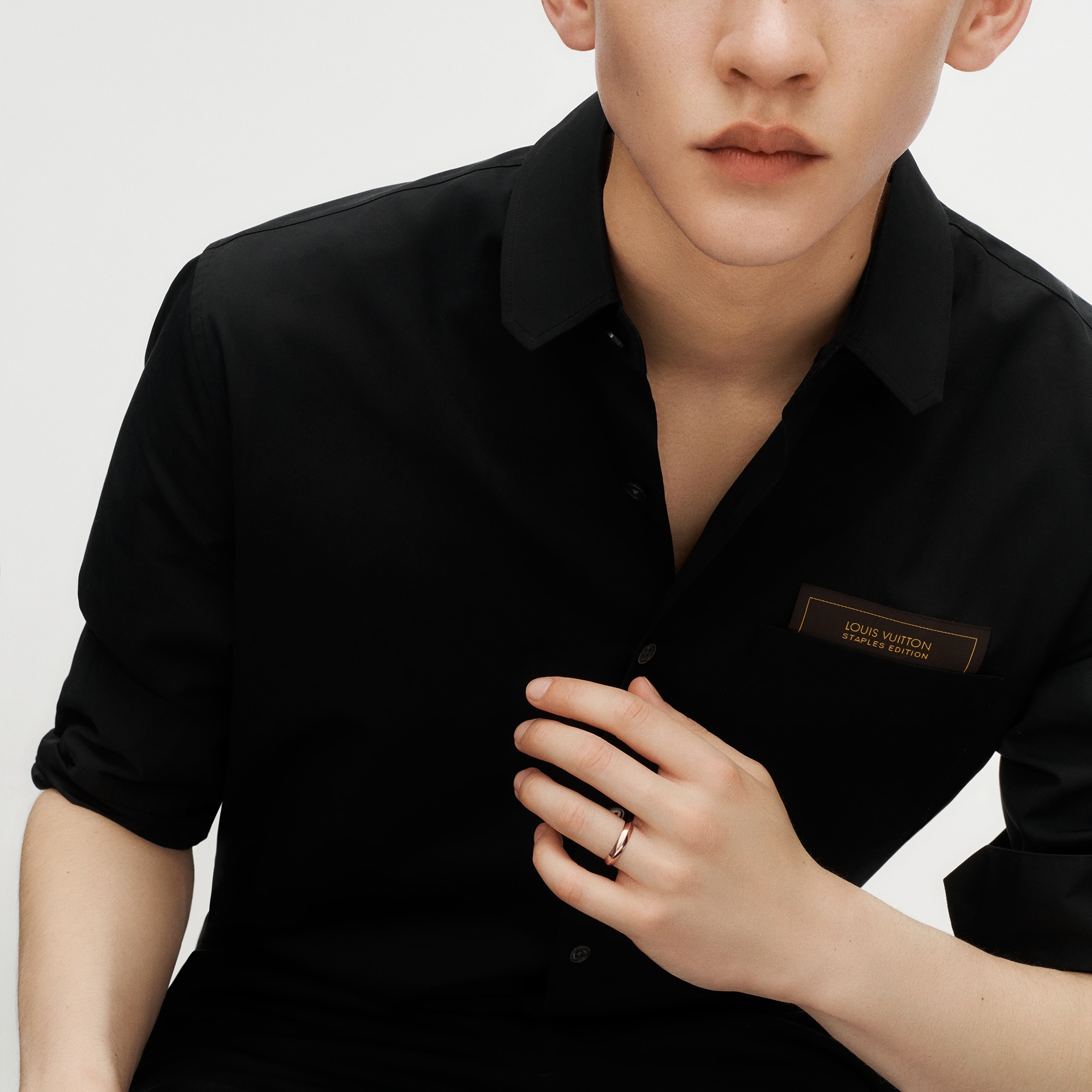 LV Diamonds 4mm Wedding Band, Pink Gold  in Perhiasan