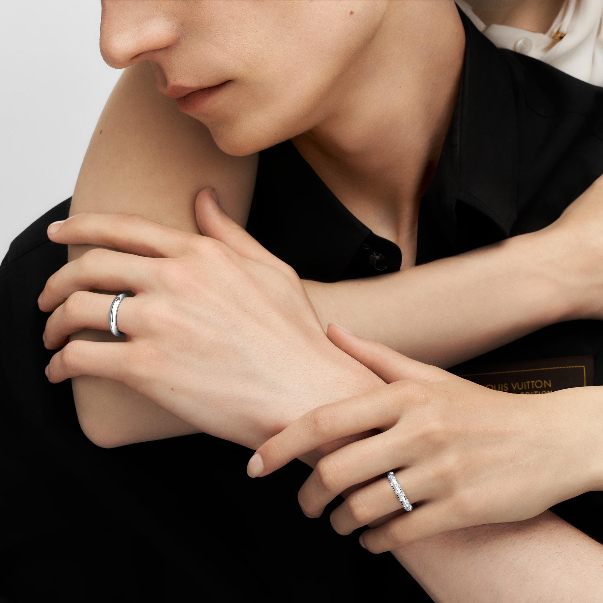 LV Diamonds 4mm Wedding Band, Platinum  in Perhiasan