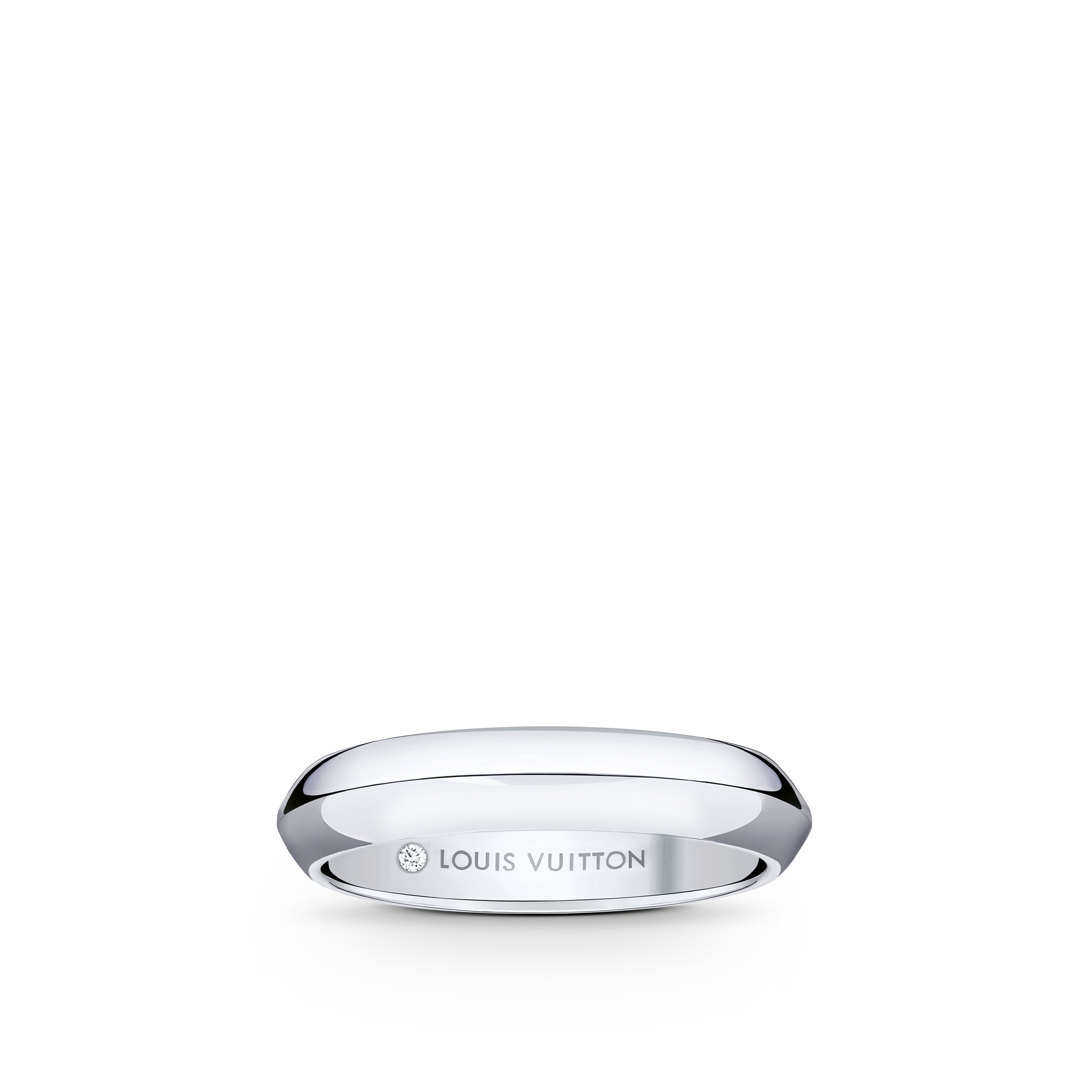 LV Diamonds 4mm Wedding Band, Platinum  in Perhiasan