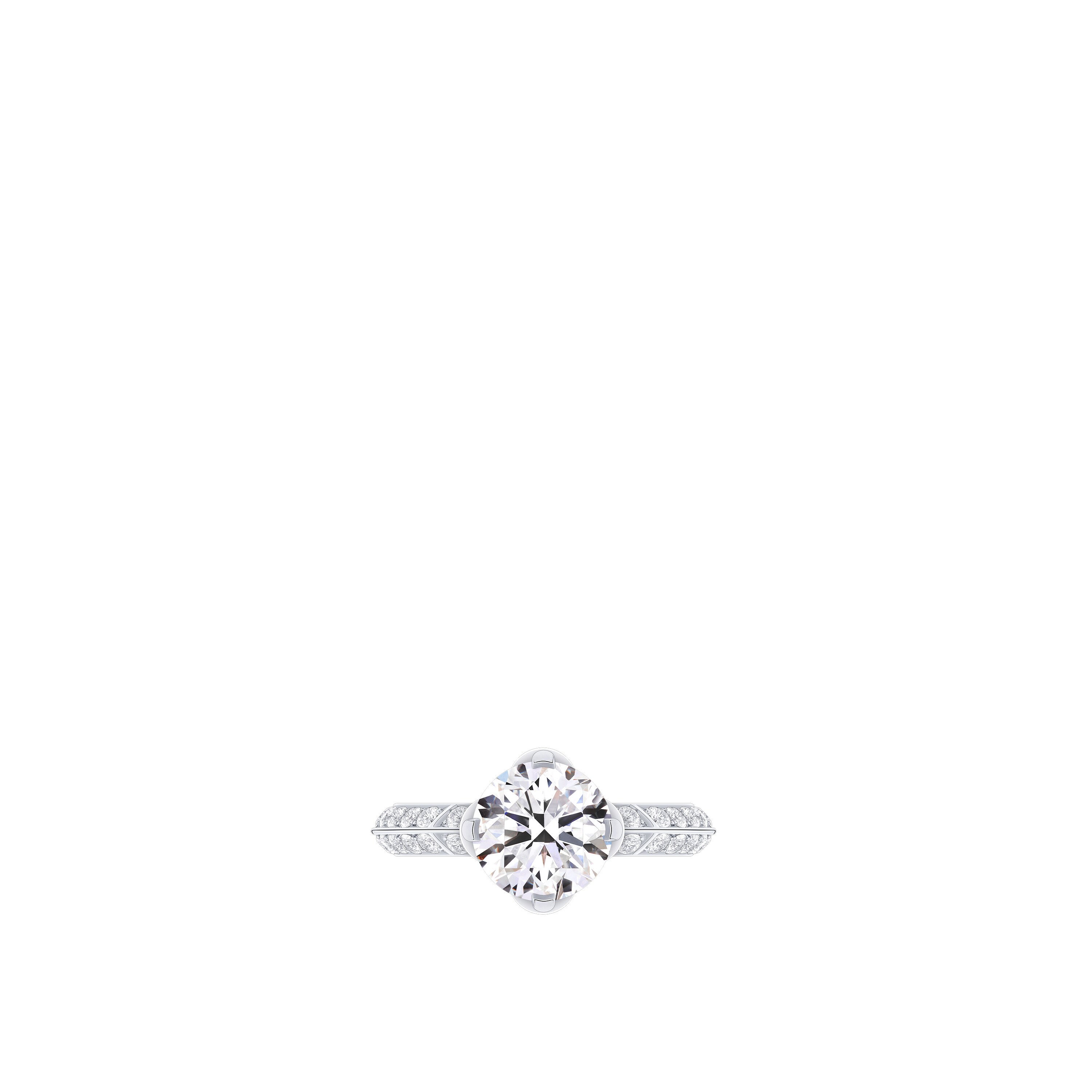 LV Diamonds Pavé Solitaire, Round Brilliant cut  in Perhiasan