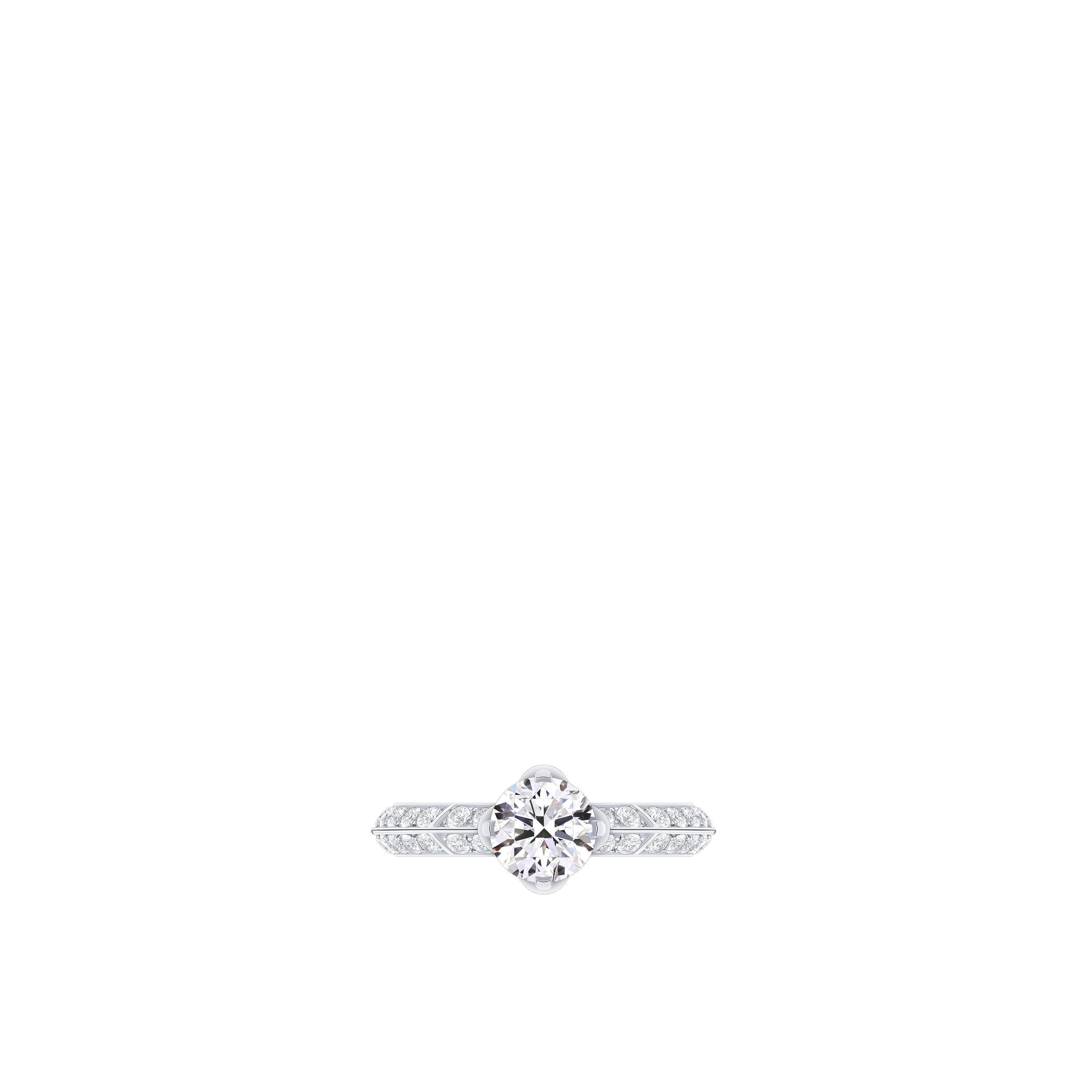 LV Diamonds Pavé Solitaire, Round Brilliant cut  in Perhiasan
