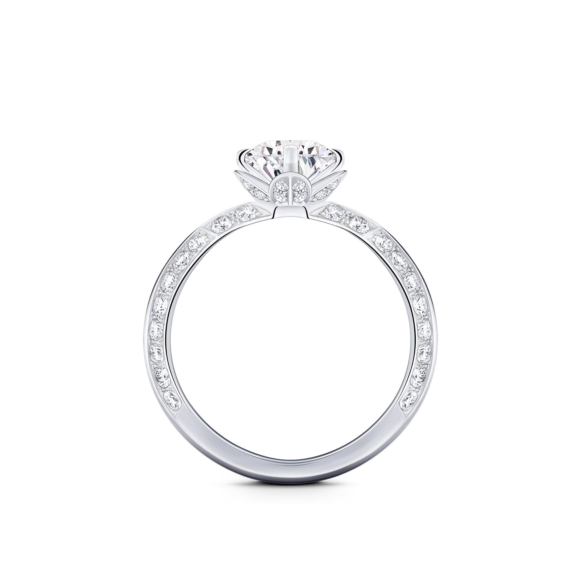 LV Diamonds Pavé Solitaire, Round Brilliant cut  in Perhiasan