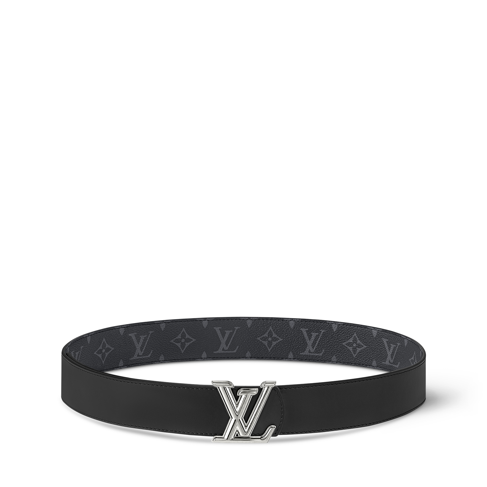 LV Dimension 40mm Reversible Belt Monogram Eclipse in Pria