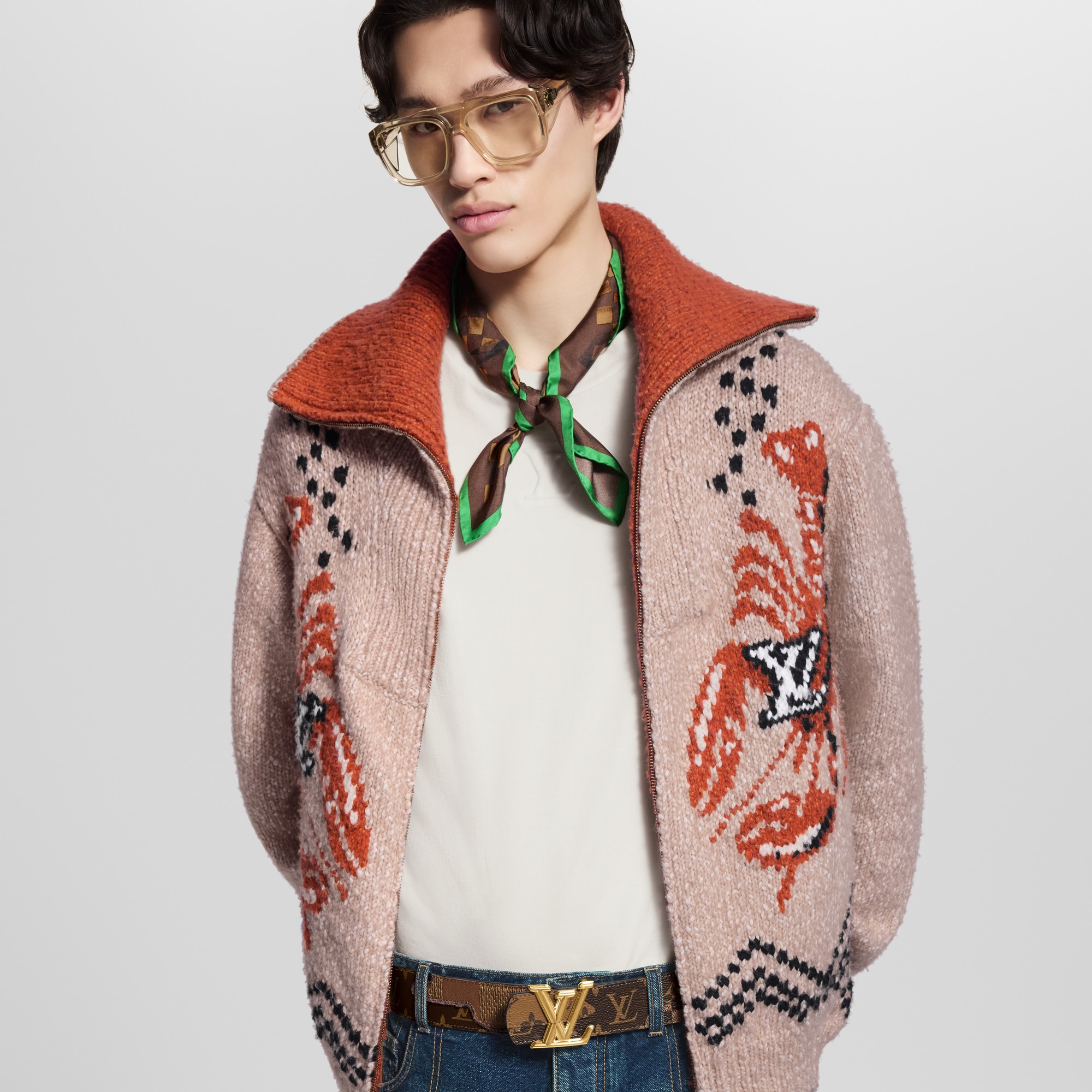 LV Dimension Monogram Landscape 40mm Reversible Belt  in Pria