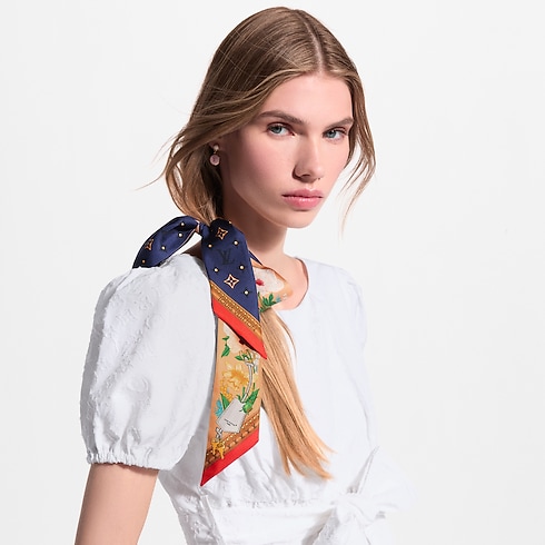 LV En Fleurs BB Bandeau S00 in Wanita's Aksesori Silk Squares and Bandeaus collections by Louis Vuitton (Perbesar produk)