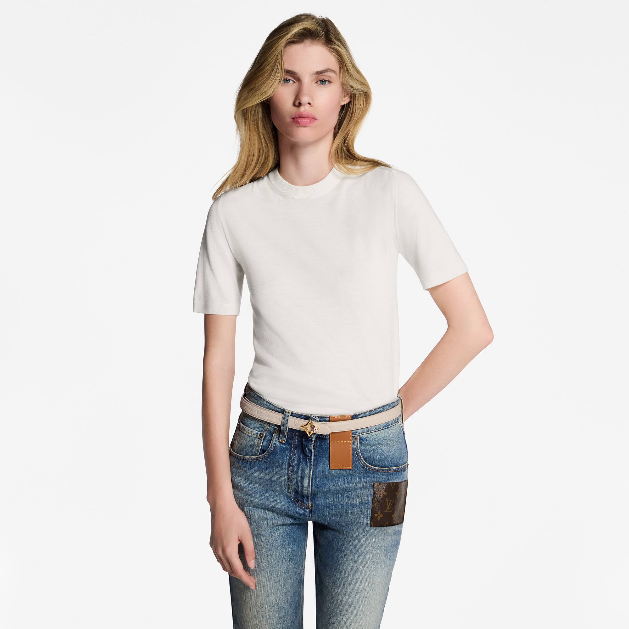 LV Flowergram 20mm Reversible Belt  in Wanita