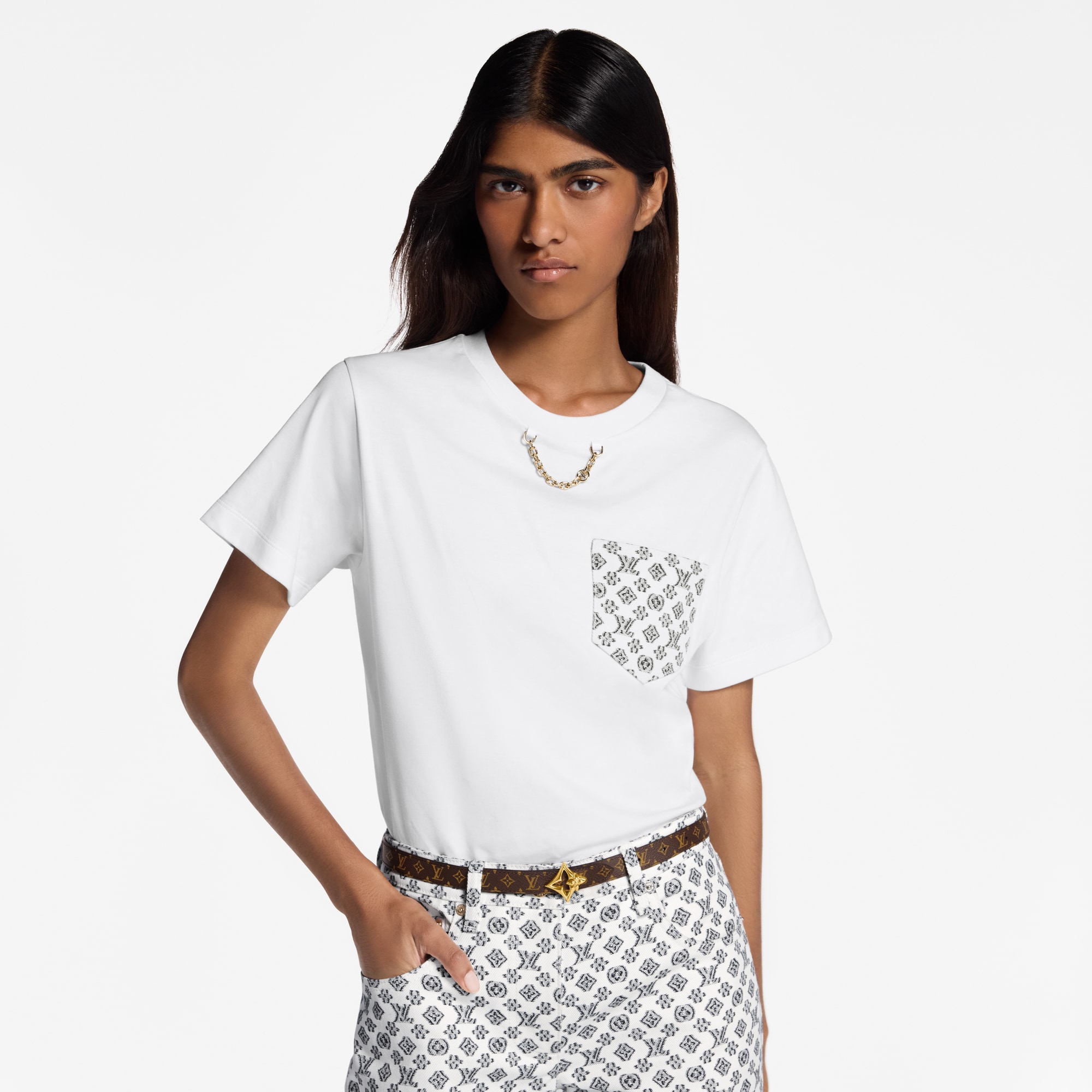 LV Flowergram 20mm Reversible Belt  in Wanita