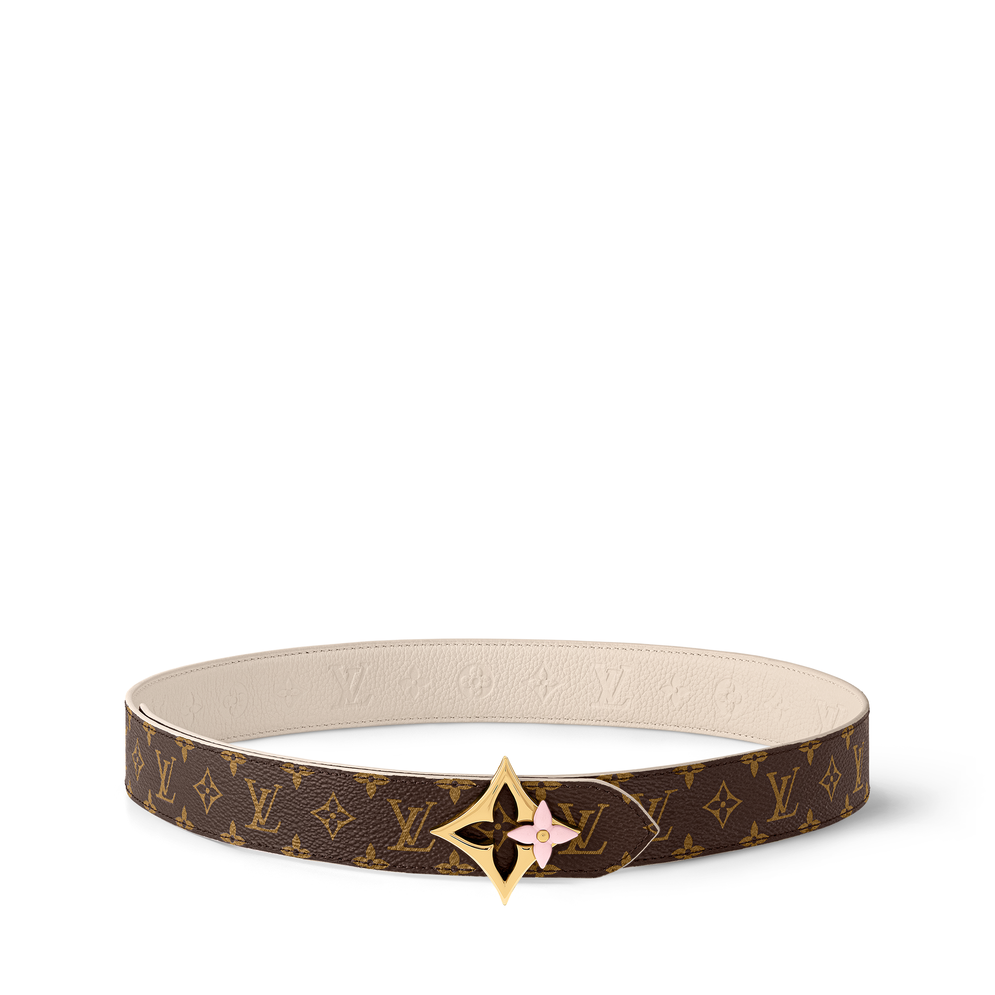 LV Flowergram Enamel 30mm Reversible Belt  in Wanita