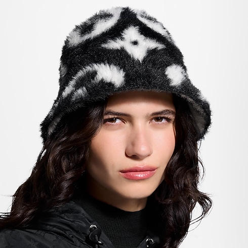 LV Fluffy Monogram Hat . in Women's Accessories Hats and Gloves collections by Louis Vuitton (Product zoom)