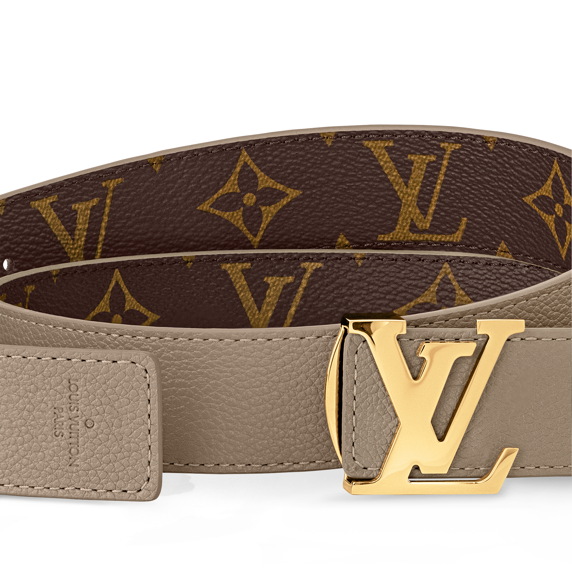 LV Initiales 30mm Reversible Belt Monogram in Wanita