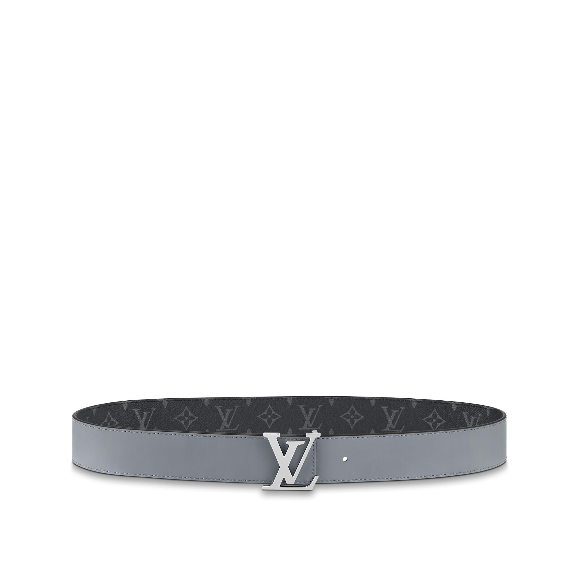 LV Initiales 40mm Reversible Belt Monogram Eclipse in Pria
