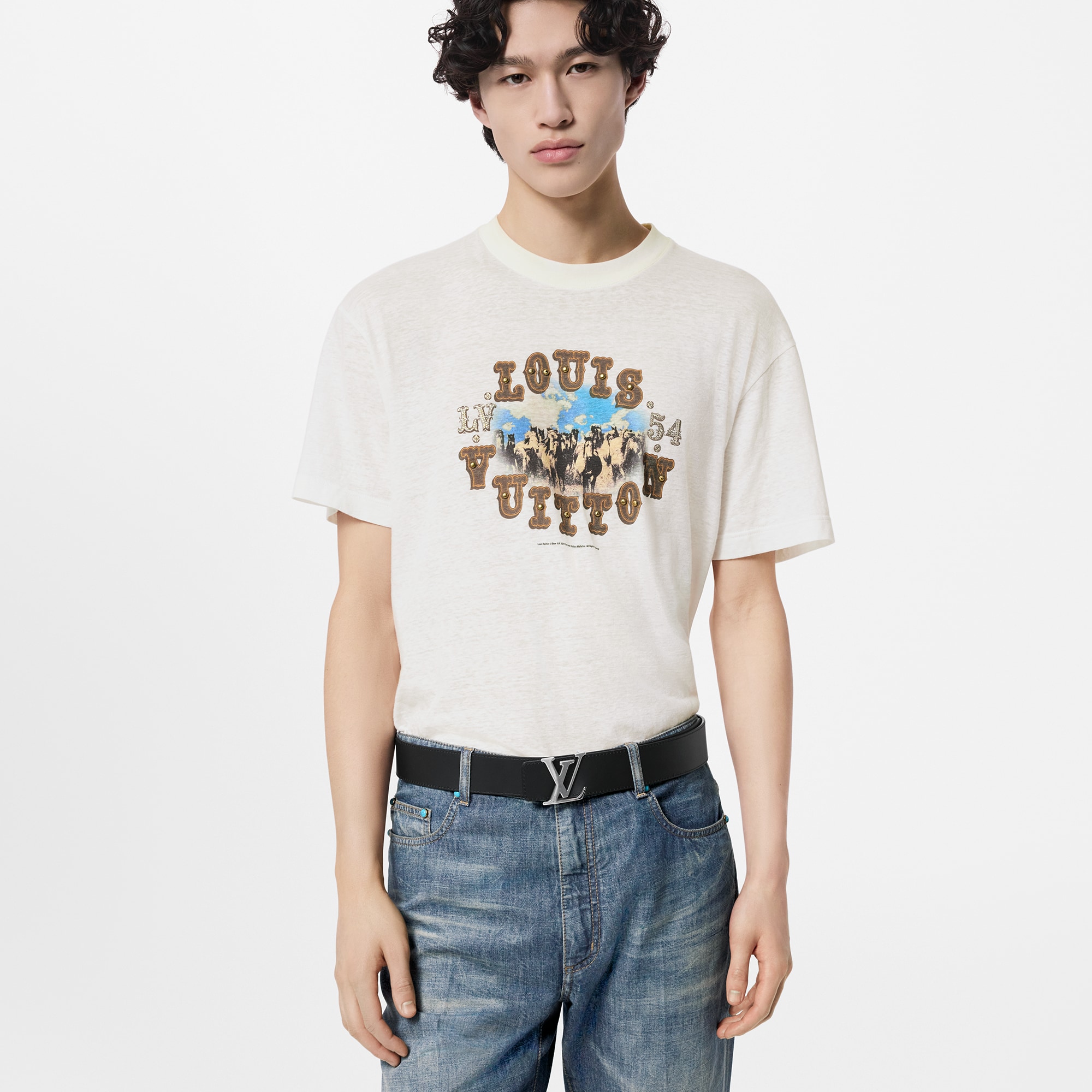 LV Initiales 40mm Reversible Belt  in Pria