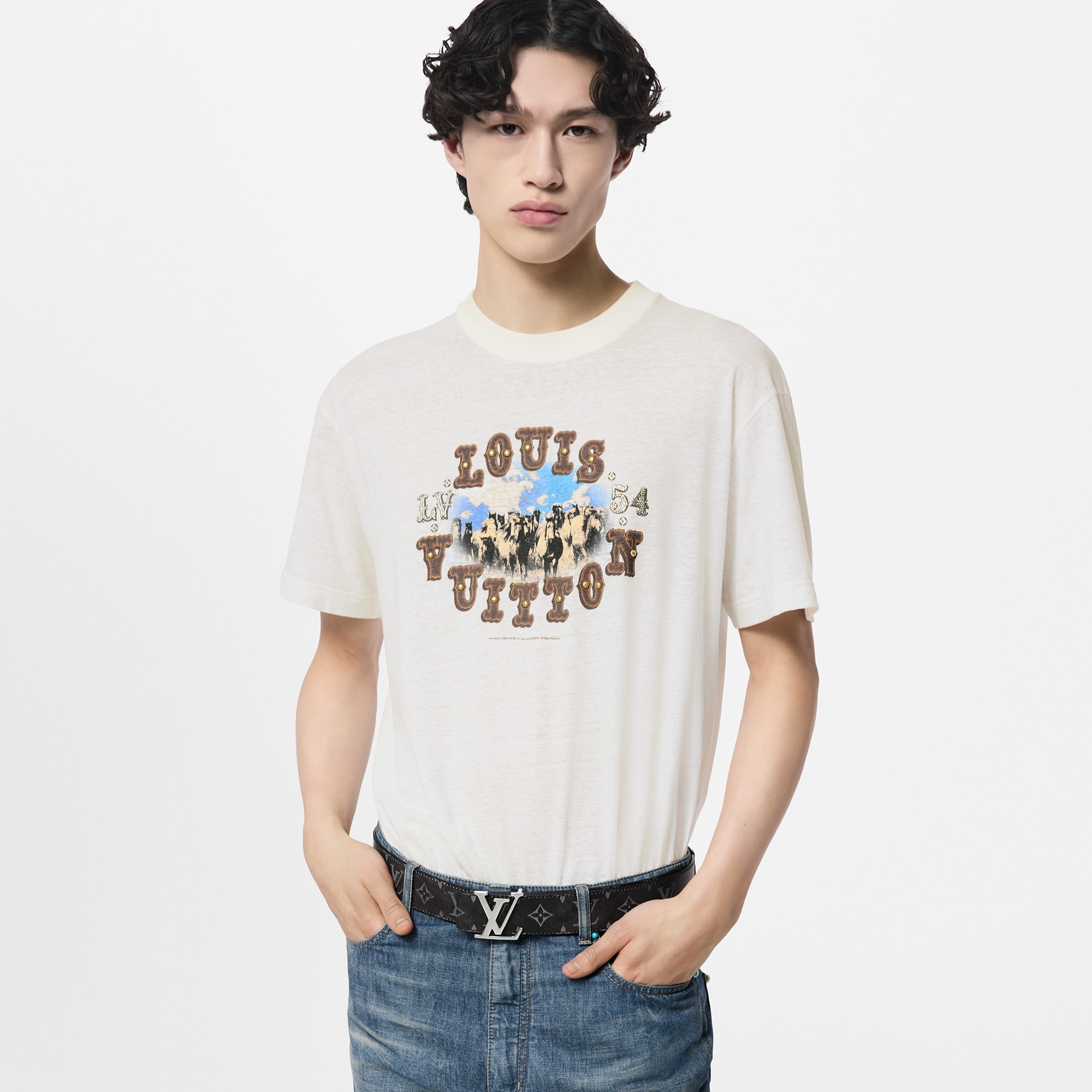 LV Initiales 40mm Reversible Belt  in Pria