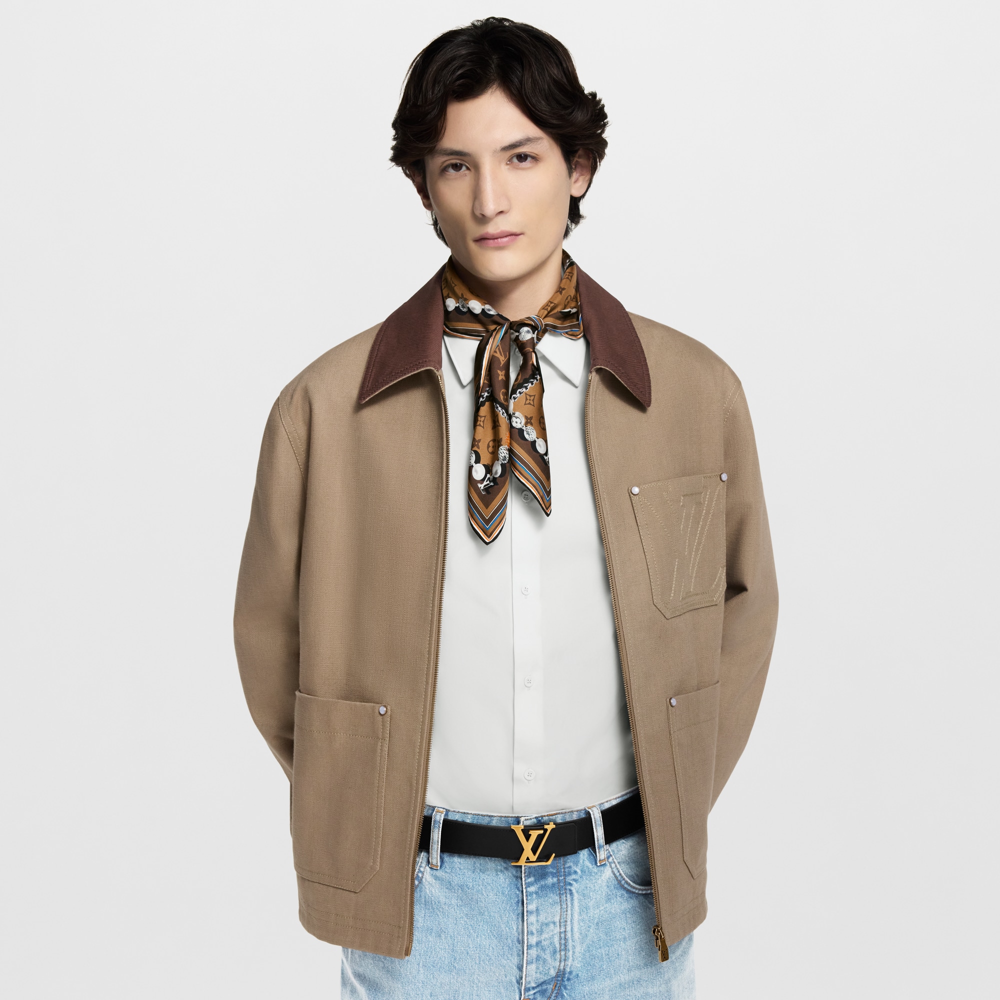 LV Initiales Blason 40mm Reversible Belt  in Pria