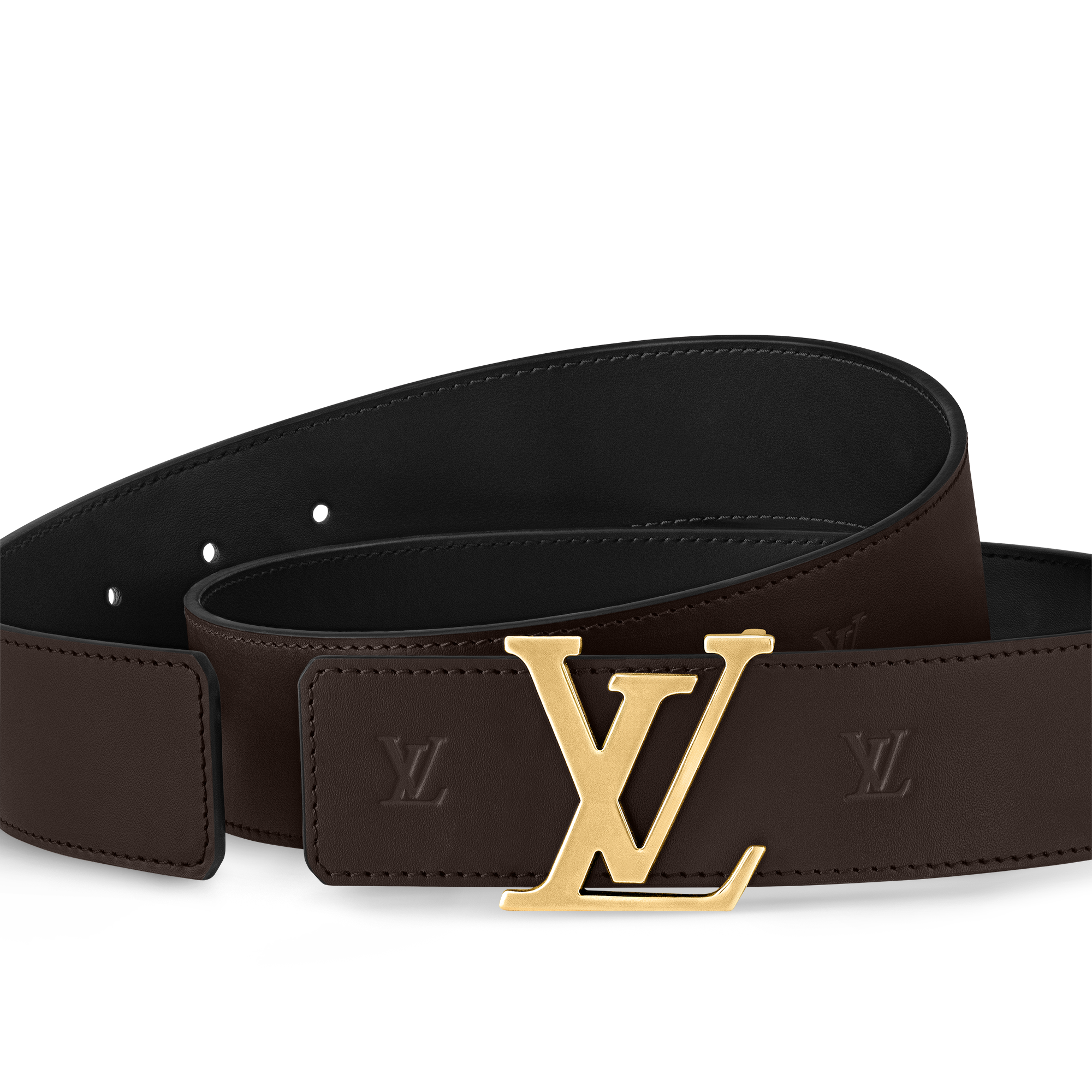LV Initiales Blason 40mm Reversible Belt  in Pria