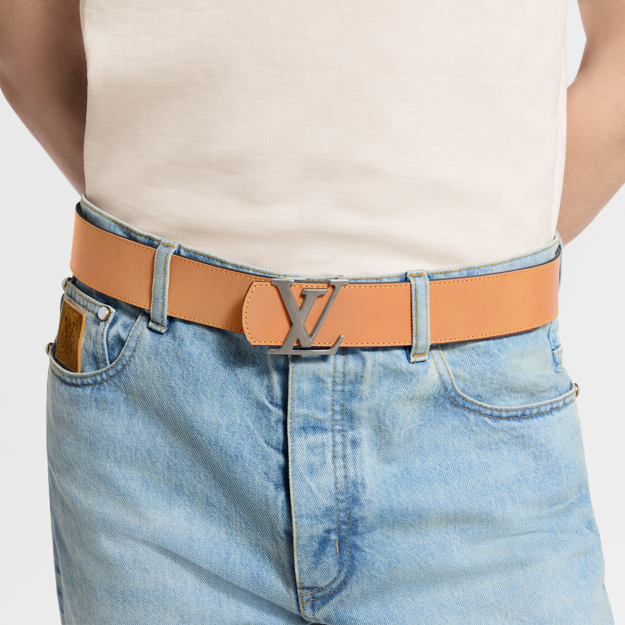 LV Initiales Monogram Surplus 40mm Belt  in Pria