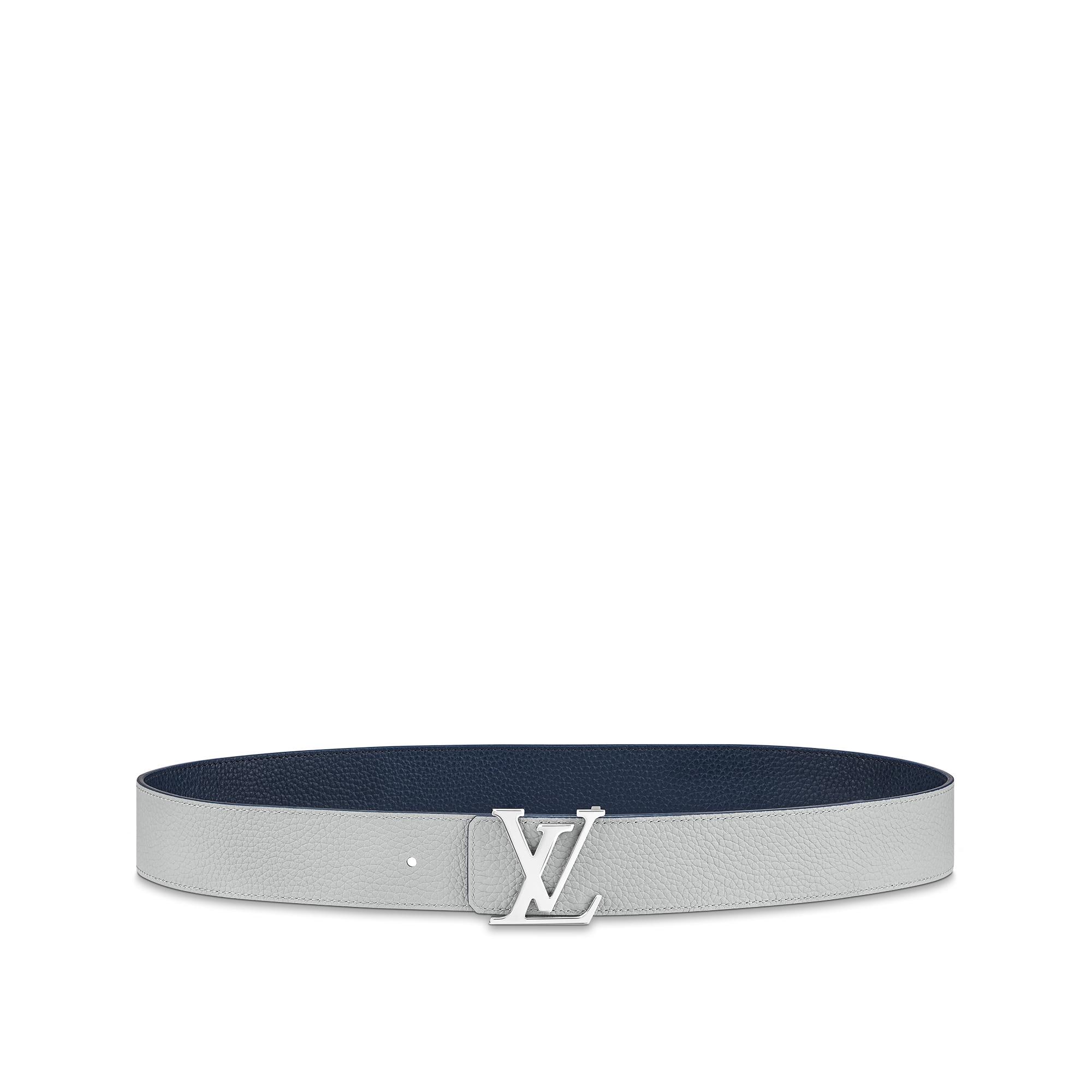 LV Initiales Taurillon 40mm Reversible Belt Taurillon in Pria