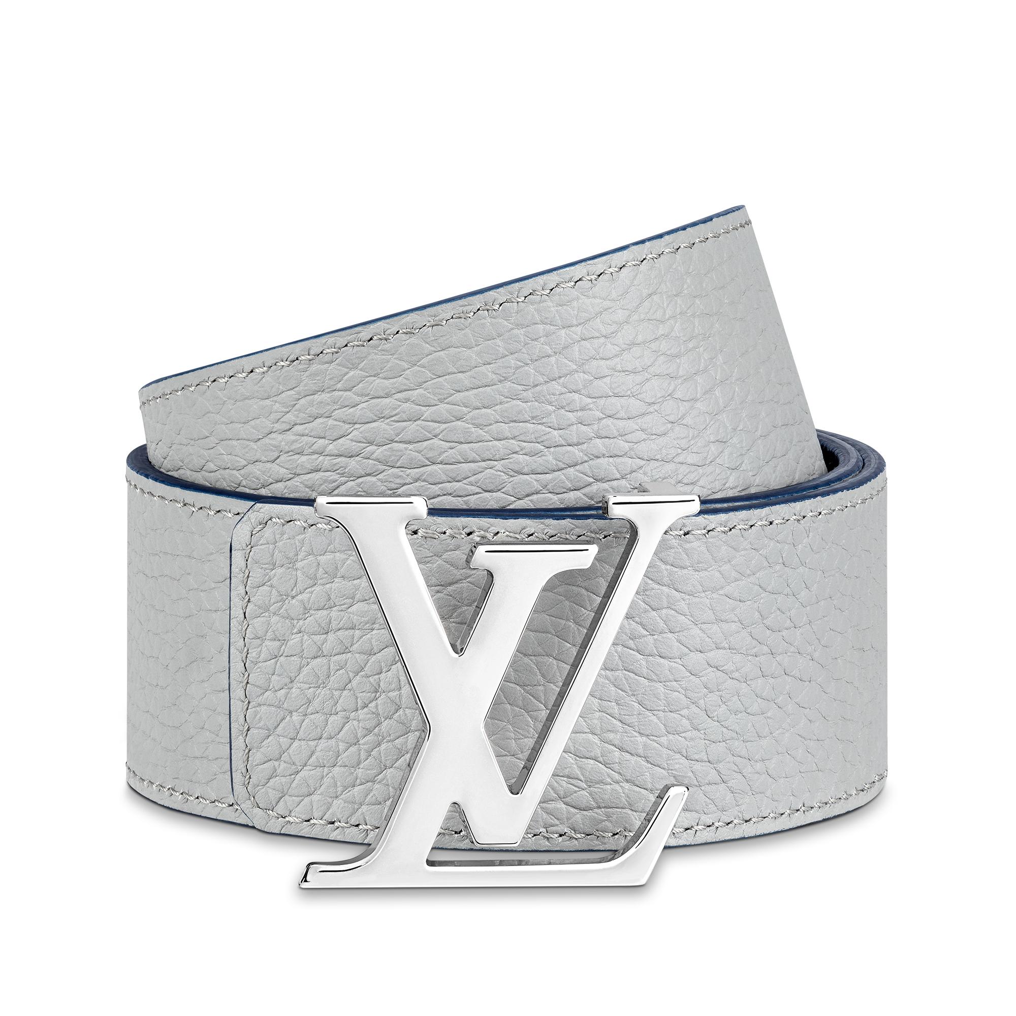 LV Initiales Taurillon 40mm Reversible Belt Taurillon in Pria