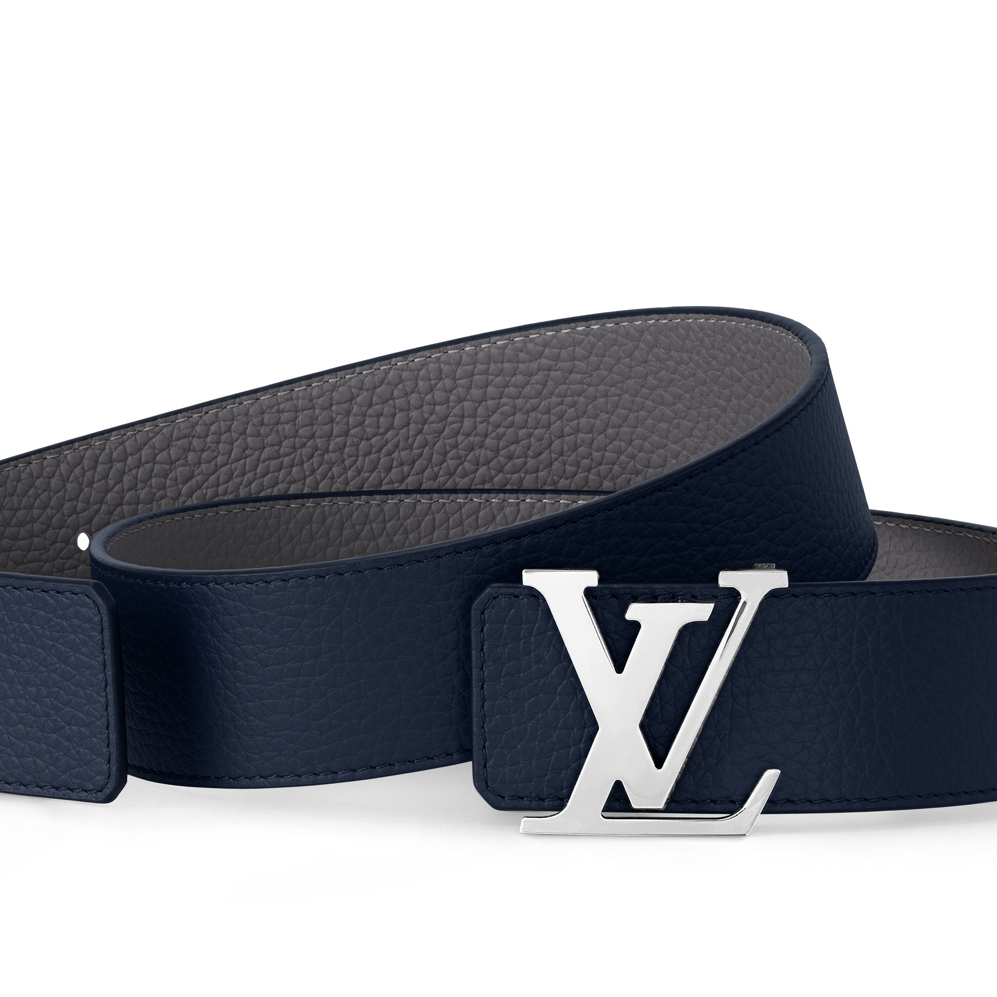 LV Initiales Taurillon 40mm Reversible Belt Taurillon in Pria