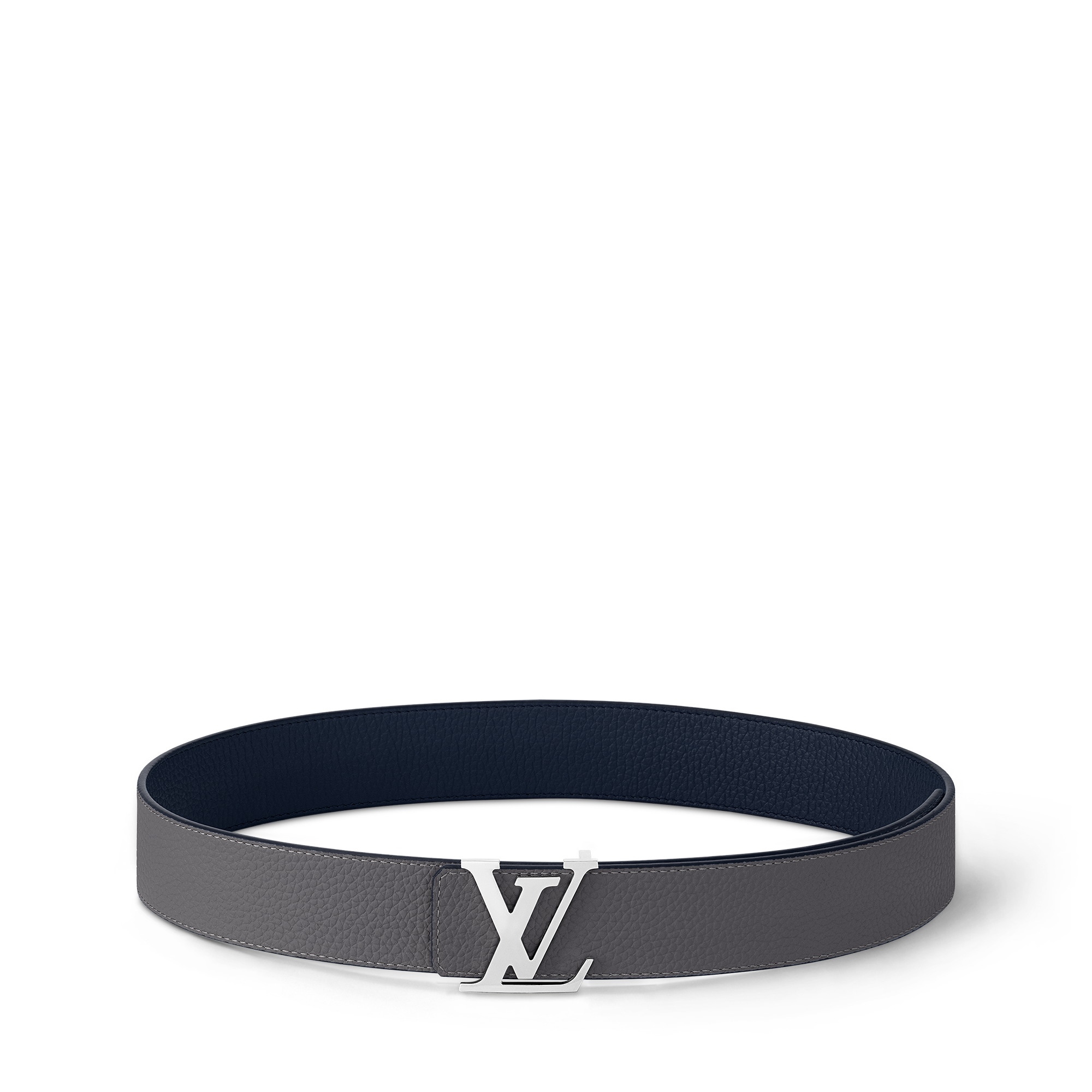 LV Initiales Taurillon 40mm Reversible Belt Taurillon in Pria