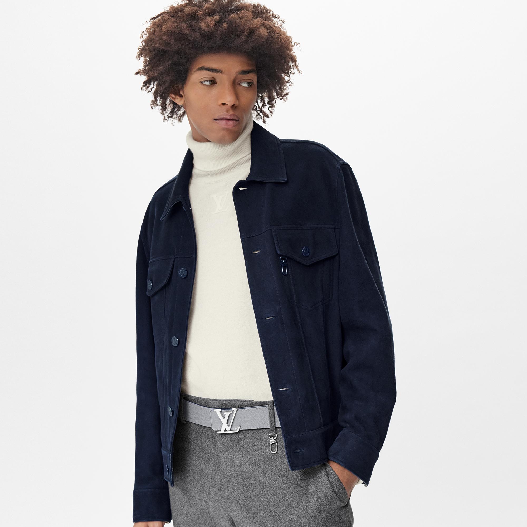 LV Initiales Taurillon 40mm Reversible Belt Taurillon in Pria