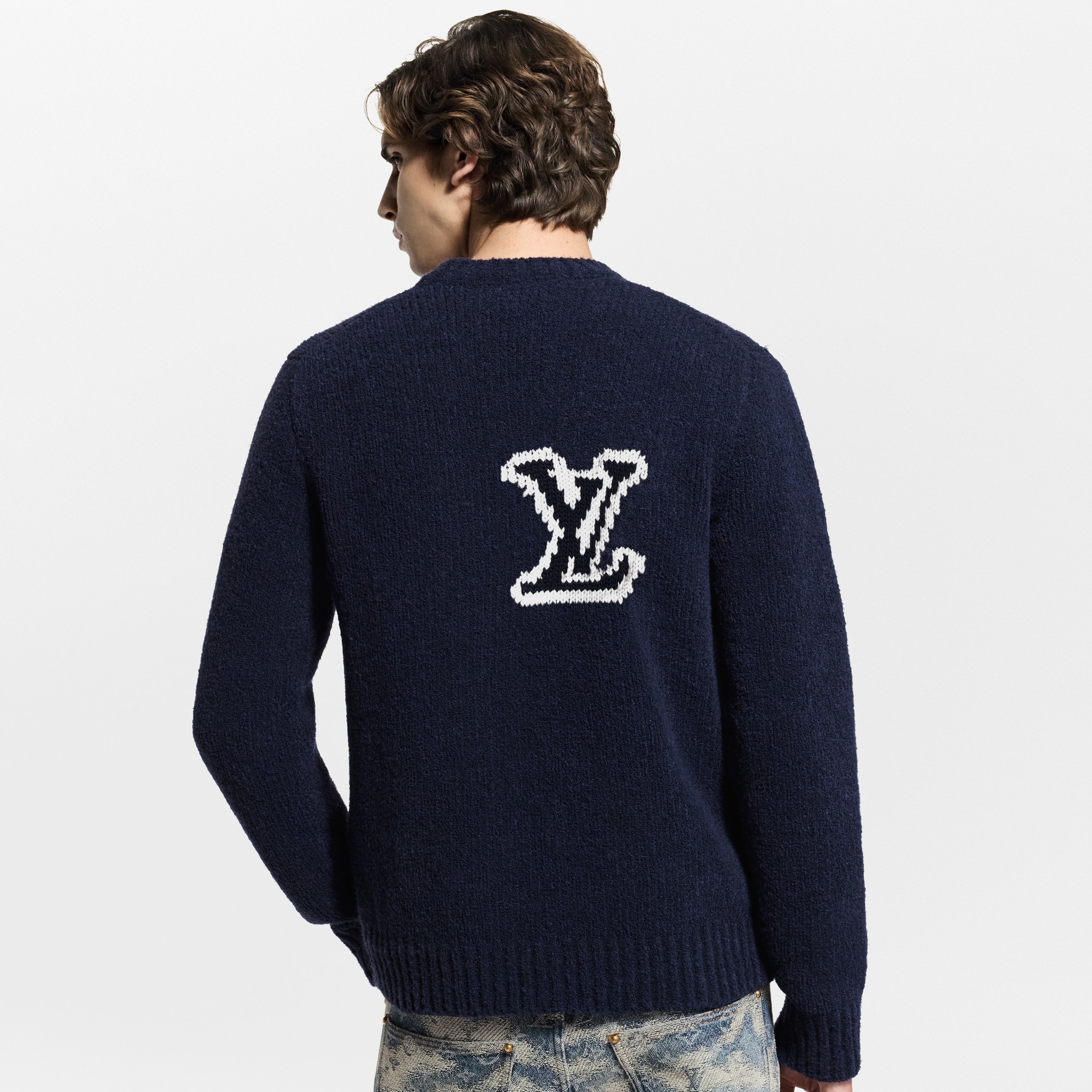 LV Intarsia Crewneck  in Pria