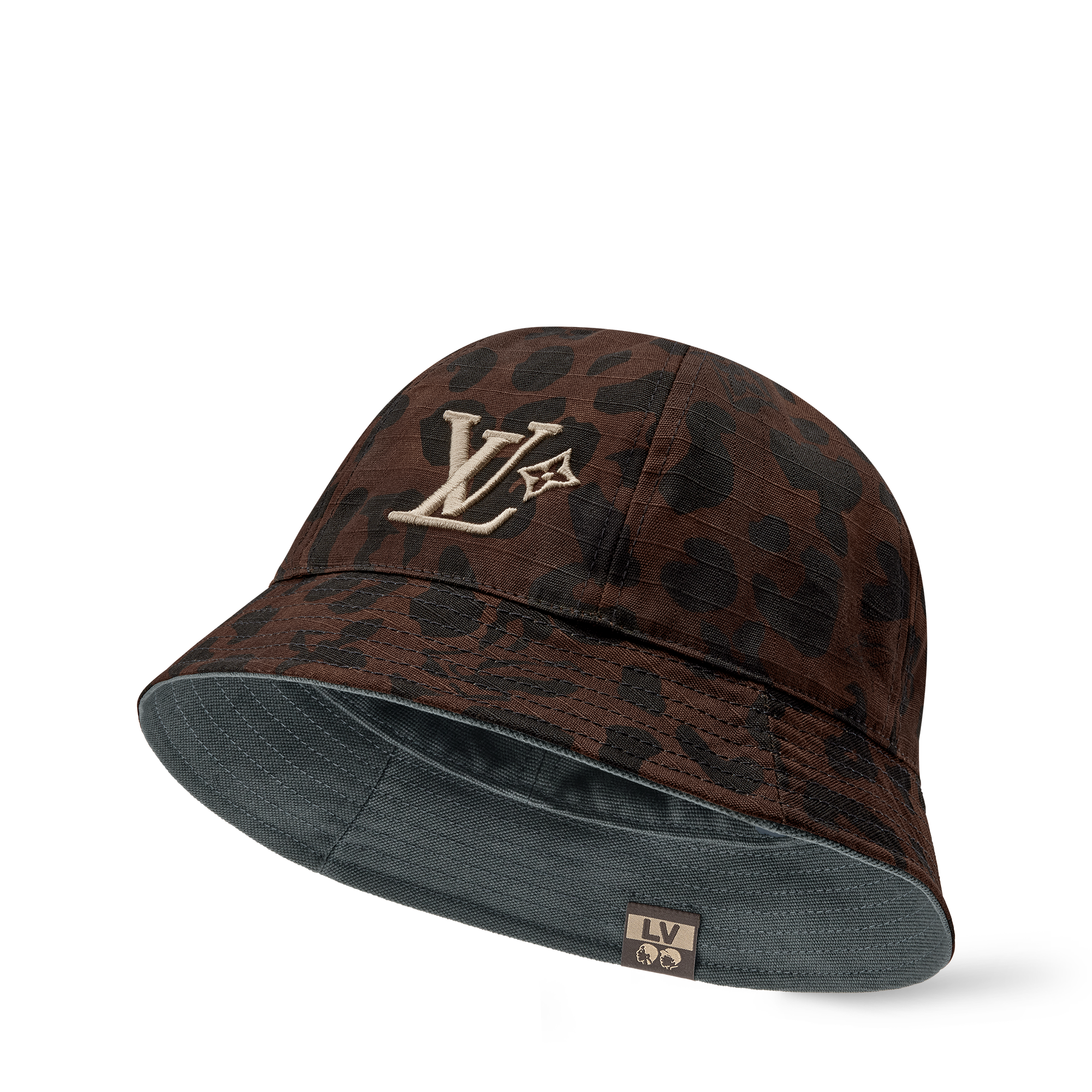 LV Leo Reversible Bucket Hat S00 in Pria