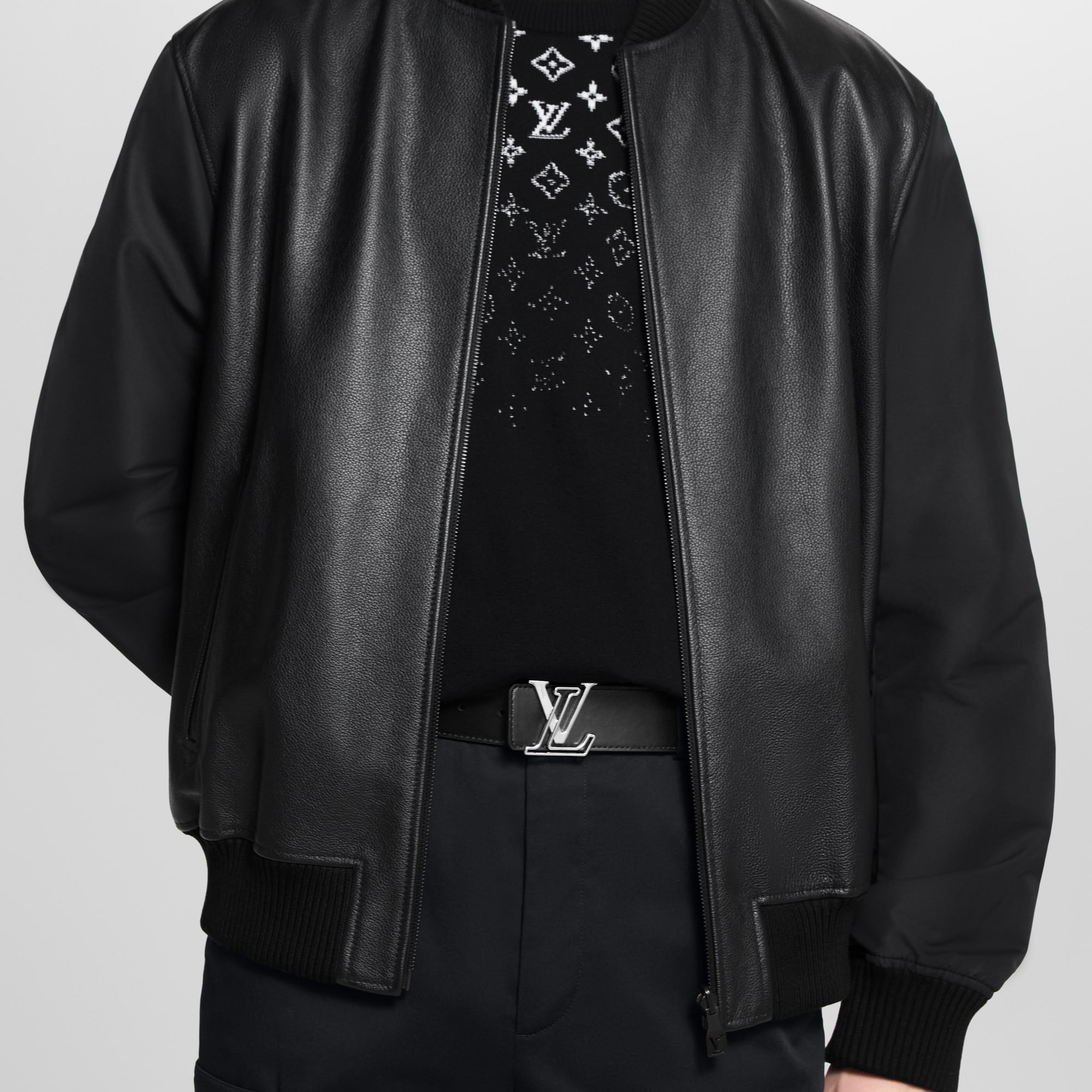 LV Line 40MM Reversible Belt Monogram Eclipse in Pria