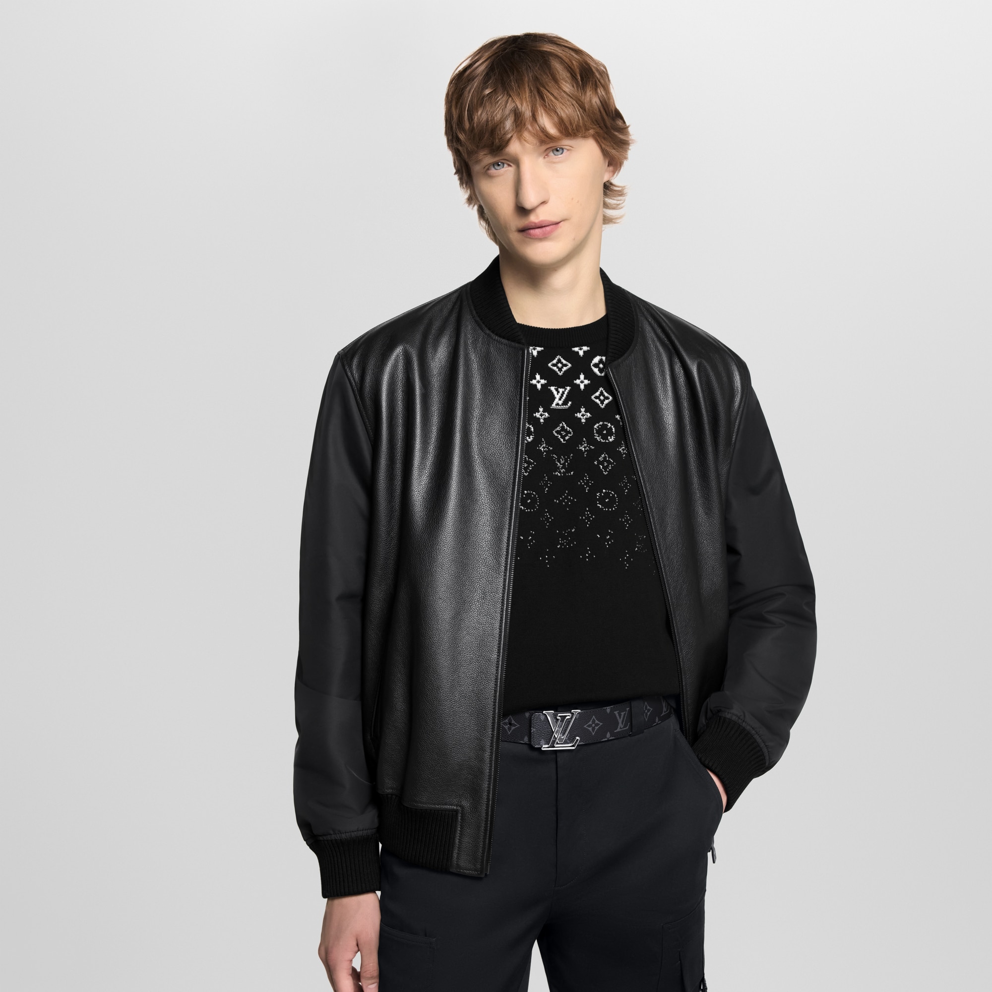 LV Line 40MM Reversible Belt Monogram Eclipse in Pria