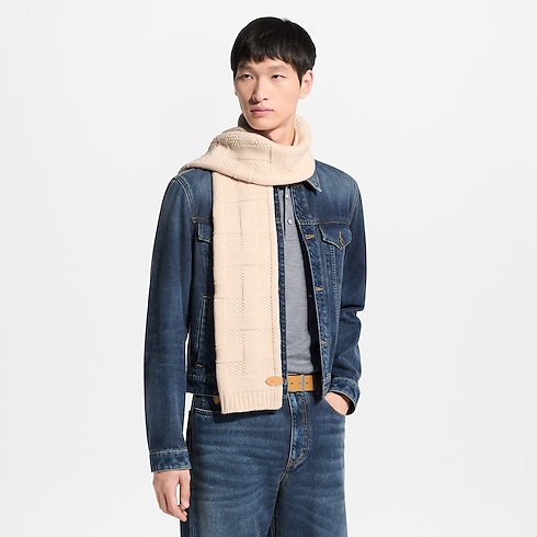 LV Malletier Knitted Scarf . in Men's Accessories Scarves collections by Louis Vuitton (Product zoom)