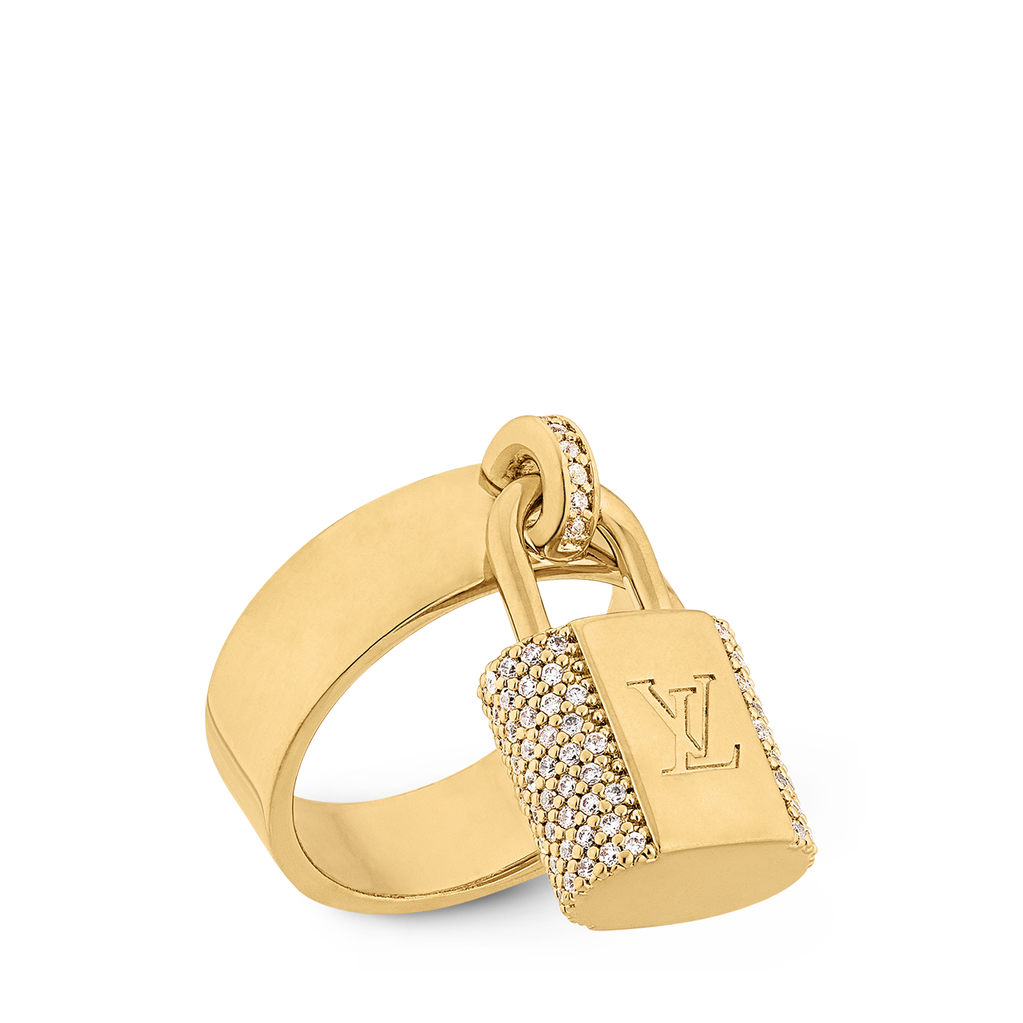 LV Padlock Ring S00 in Wanita
