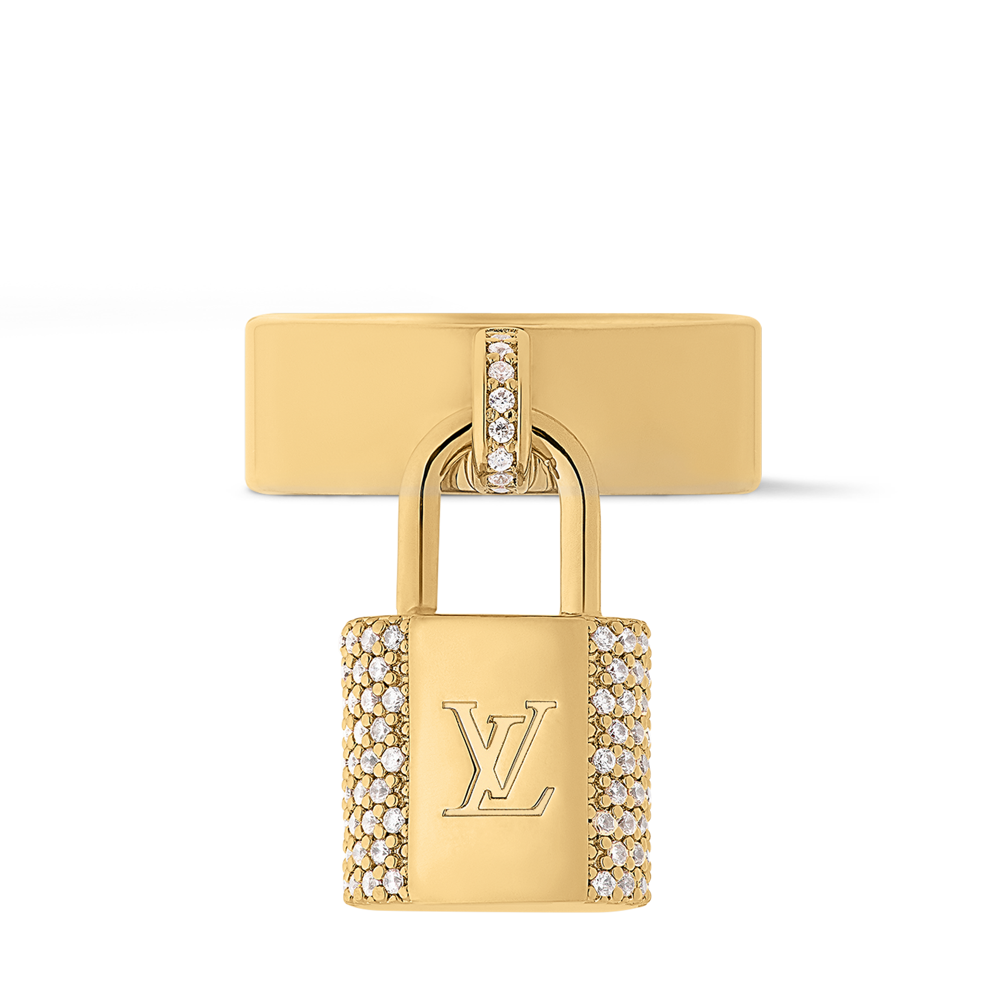 LV Padlock Ring S00 in Wanita