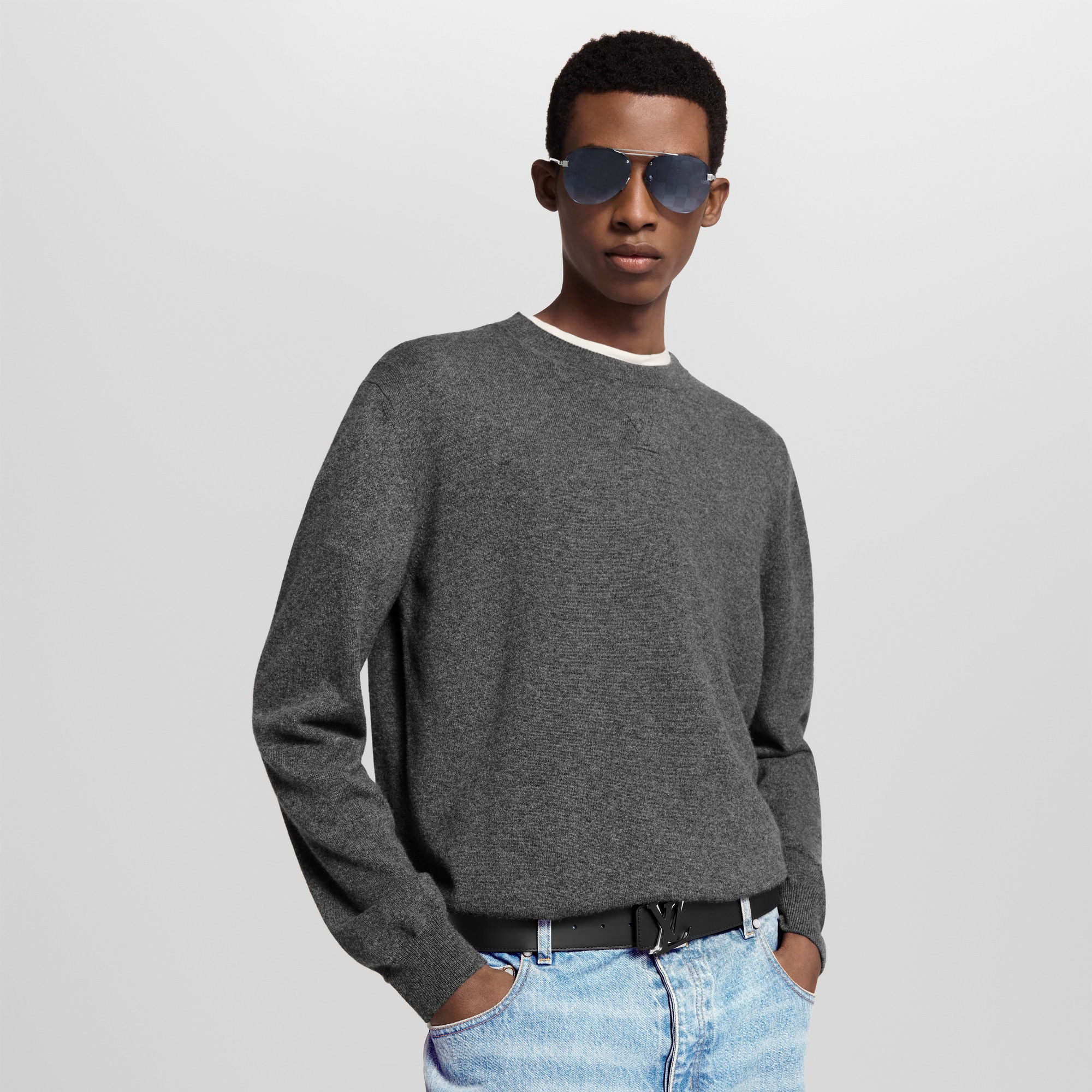 LV Shake 40MM Reversible Belt Monogram Eclipse in Pria