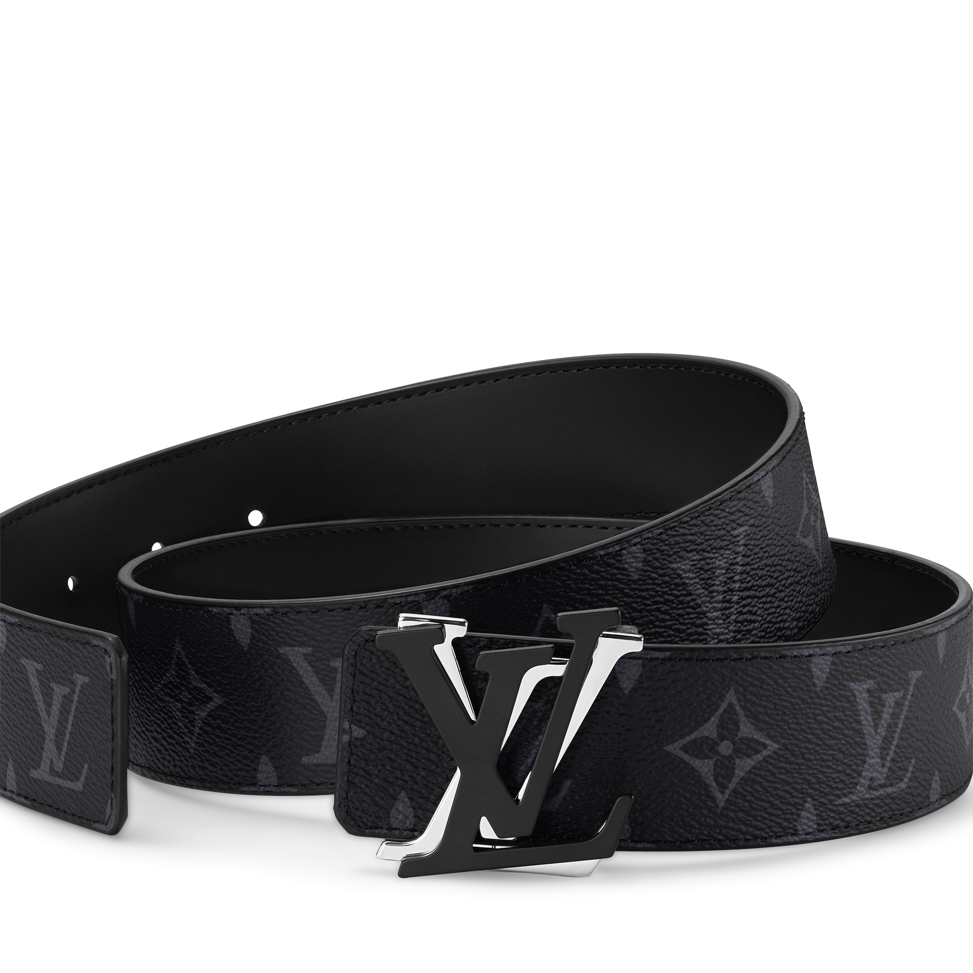 LV Shake 40MM Reversible Belt Monogram Eclipse in Pria